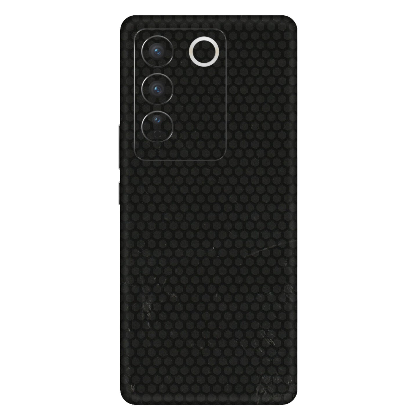 VIVO Z/V/X/T/U/S Series Phone Skins (All Models) - Black honeycomb - 3D Embossed Finish (L-114) Vivo V27 (5G)