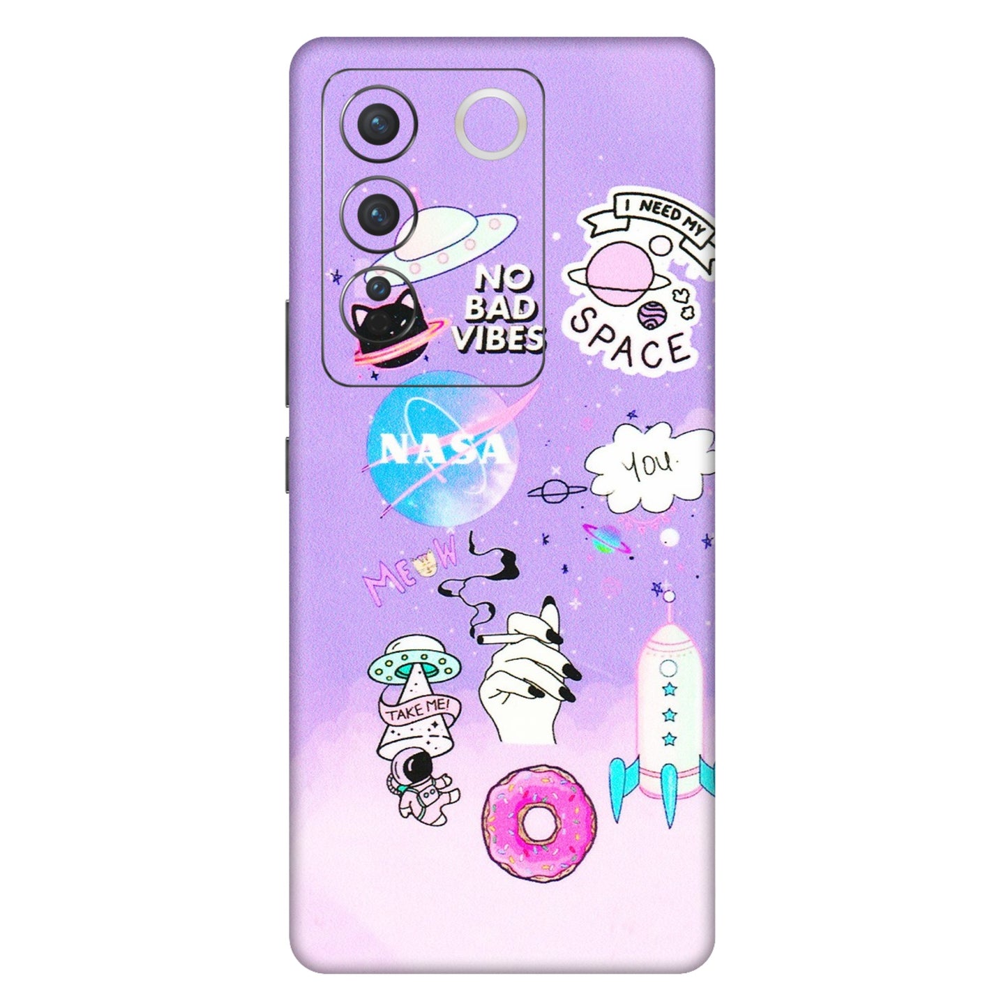VIVO Z/V/X/T/U/S Series Phone Skins (All Models) - I Need My Nasa Skin - 3D Embossed Finish (L-149) Vivo V27 (5G)