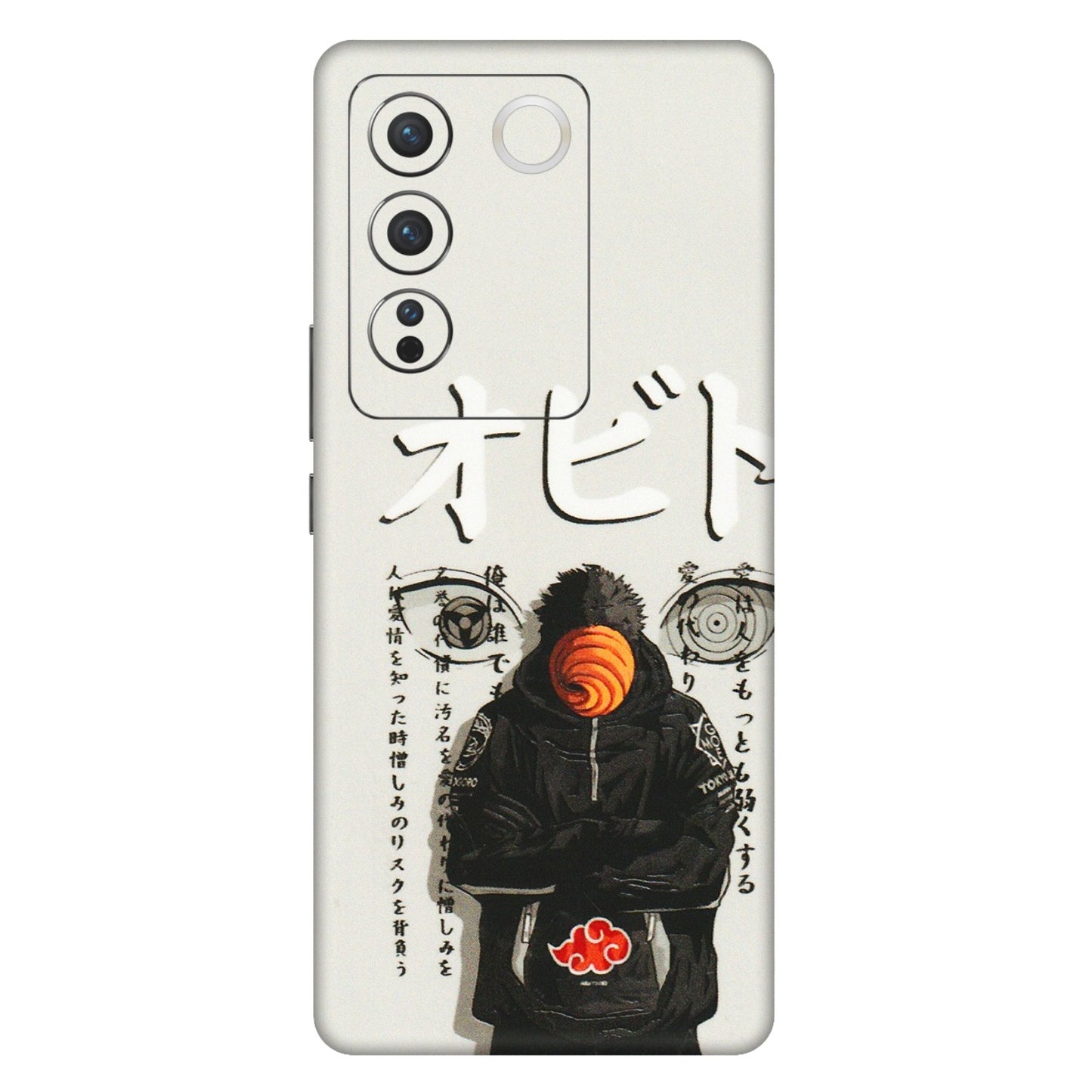 VIVO Z/V/X/T/U/S Series Phone Skins (All Models) - Obito Anime Eye - 3D Embossed Finish (L-19) Vivo V27 (5G)
