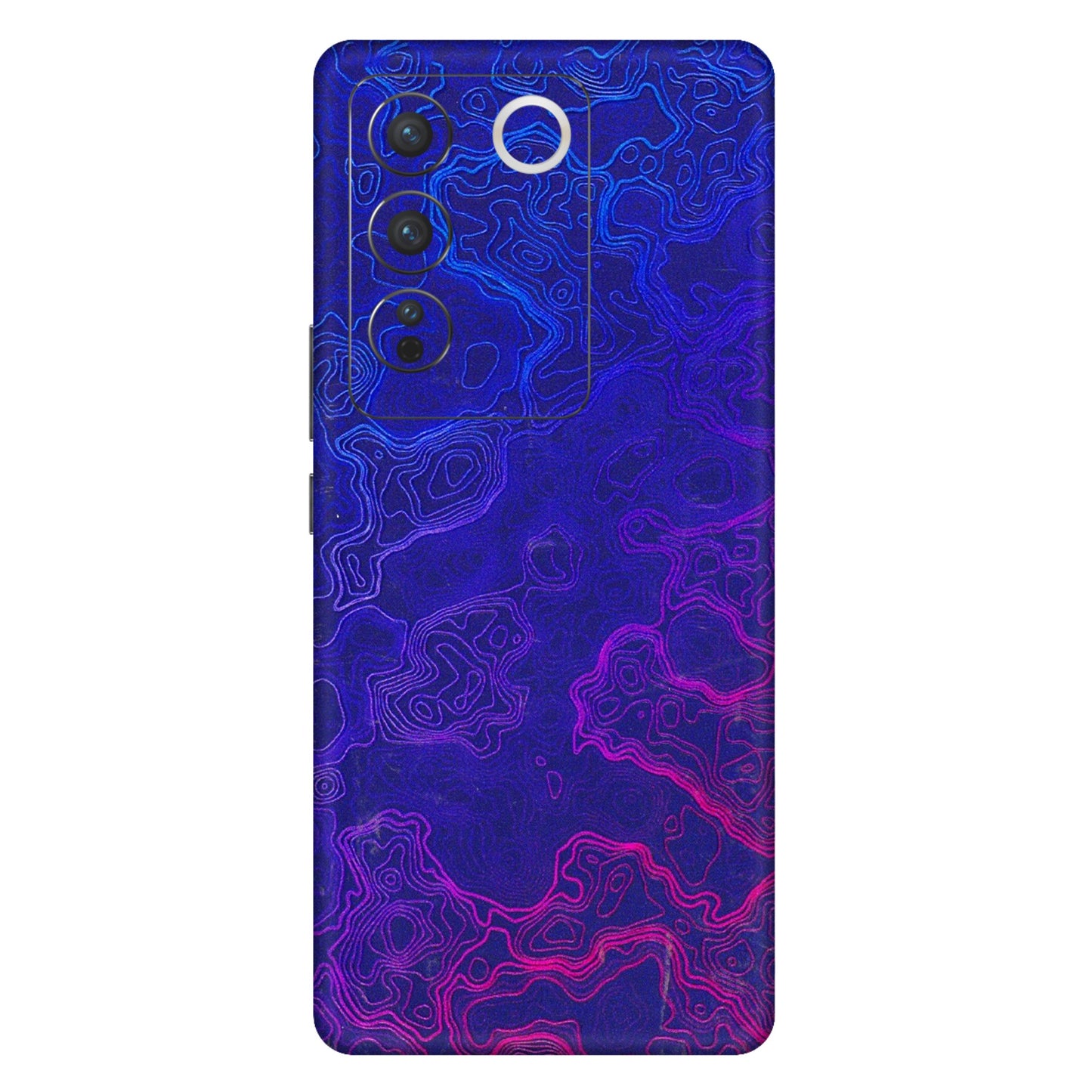 VIVO Z/V/X/T/U/S Series Phone Skins (All Models) - Purple Ripples Swirl - 3D Embossed Finish (L-314) Vivo V27 (5G)