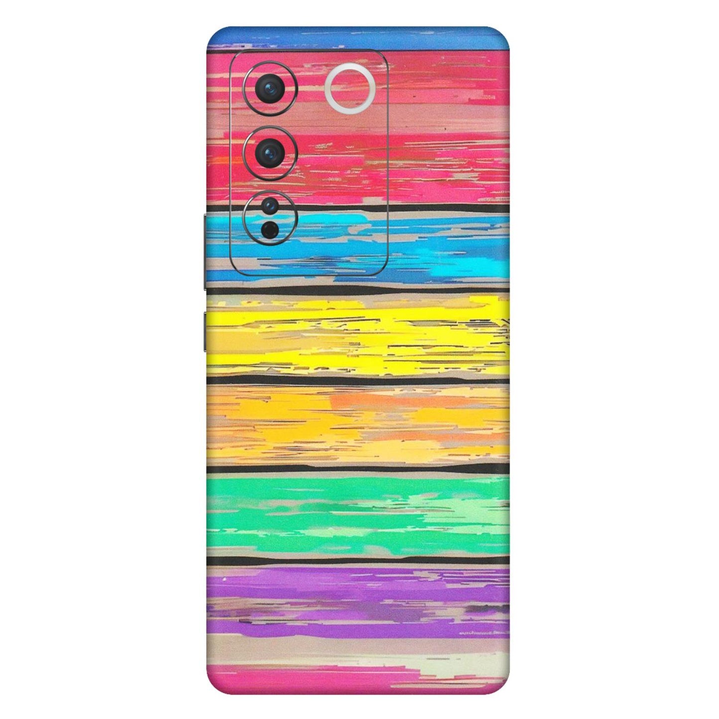 VIVO Z/V/X/T/U/S Series Phone Skins (All Models) - Multi Colour Wooden Wall - Matte Finish (M-96) Vivo V27 (5G)