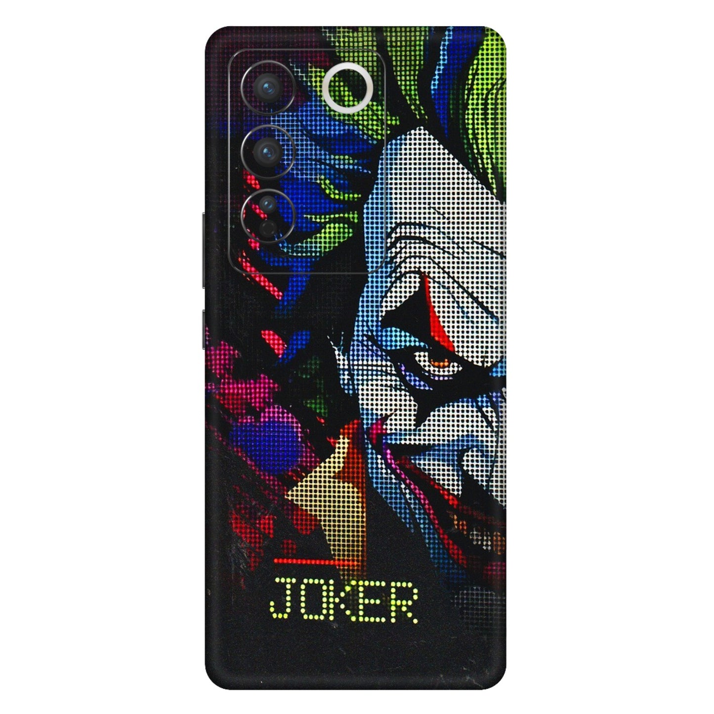 VIVO Z/V/X/T/U/S Series Phone Skins (All Models) - Joker Dot Matrix - 3D Embossed Finish (L-08) Vivo V27 Pro (5G)
