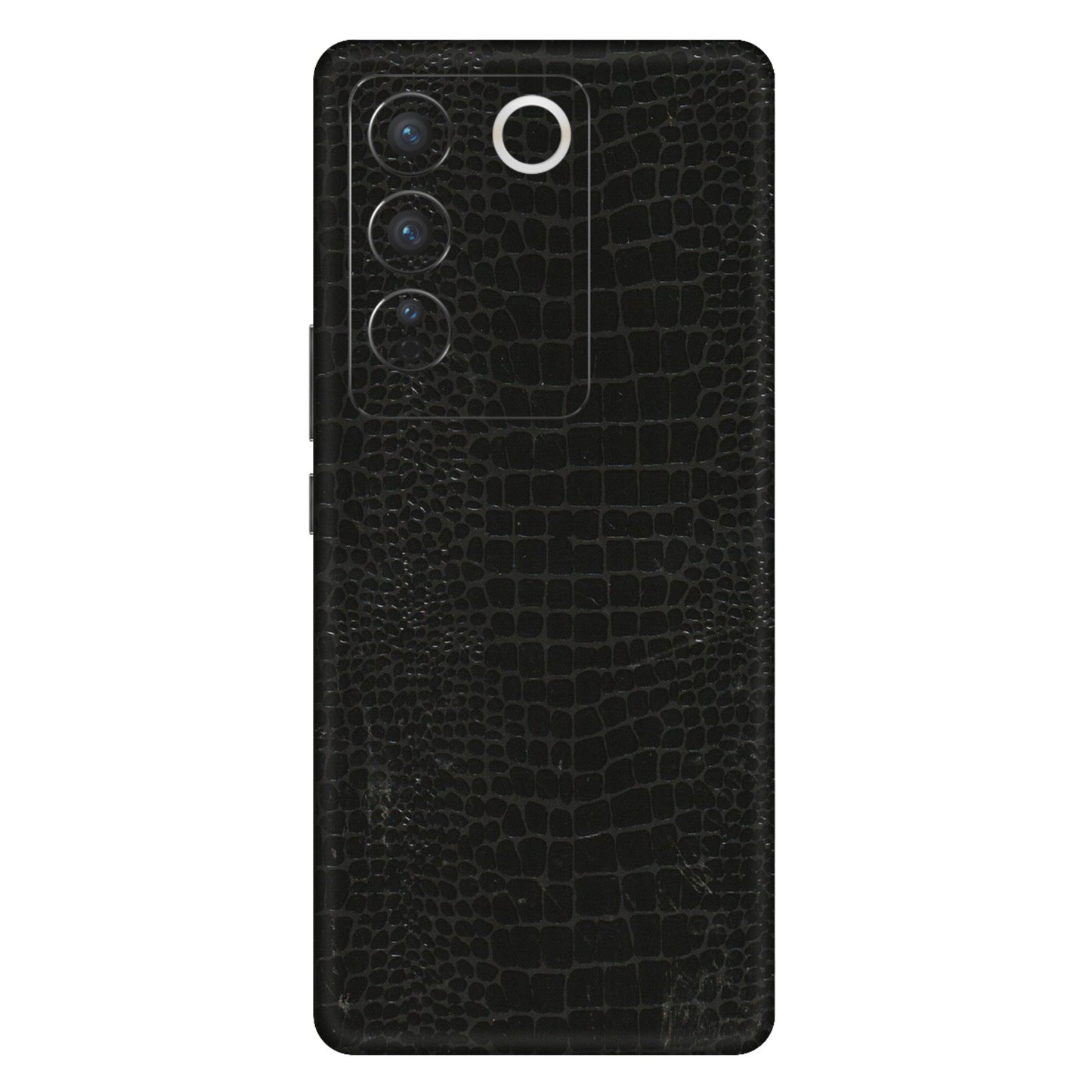 VIVO Z/V/X/T/U/S Series Phone Skins (All Models) - Snake Leather Black - 3D Embossed Finish (L-107) Vivo V27 Pro (5G)