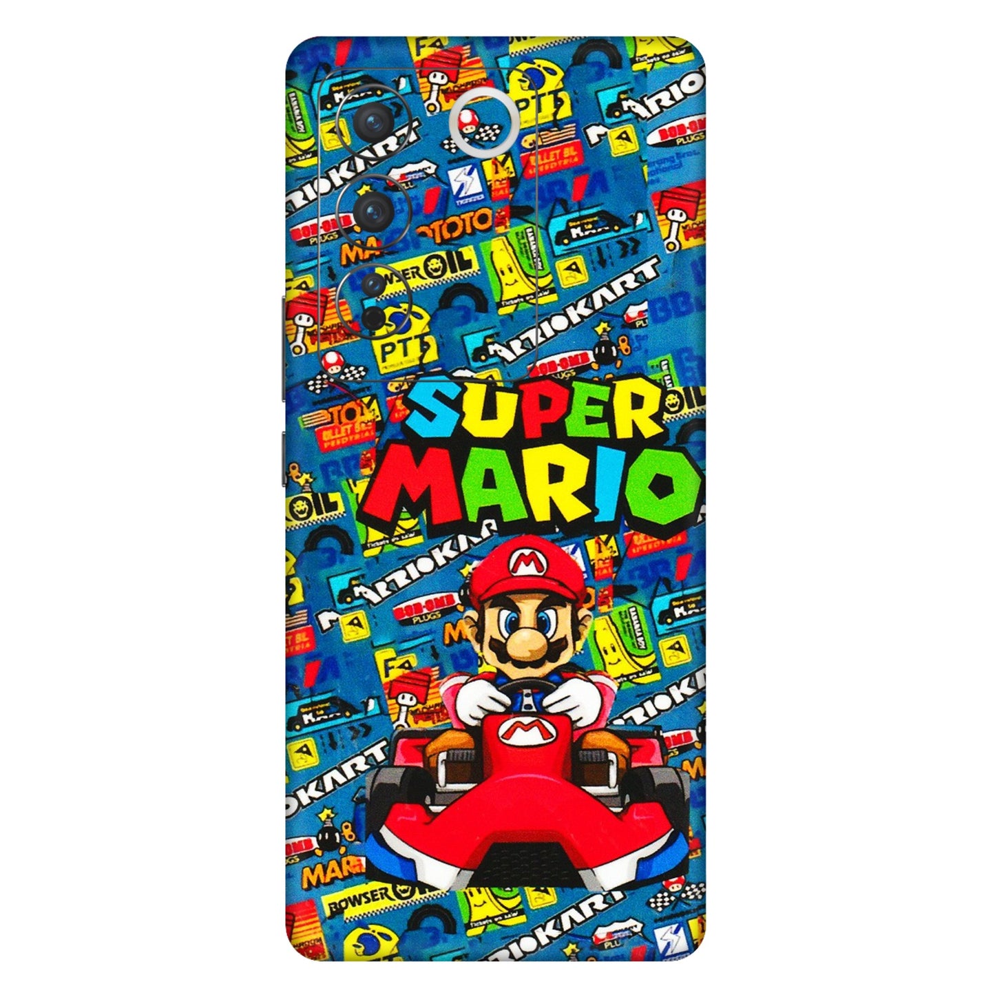 VIVO Z/V/X/T/U/S Series Phone Skins (All Models) - Super Mario Kart - 3D Embossed Finish (L-140) Vivo V27 Pro (5G)
