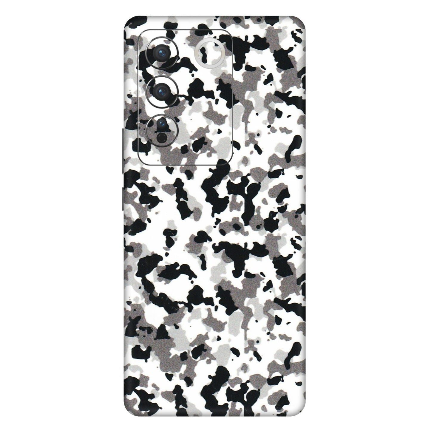 VIVO Z/V/X/T/U/S Series Phone Skins (All Models) - White Black Camouflage - 3D Embossed Finish (L-18) Vivo V27 Pro (5G)