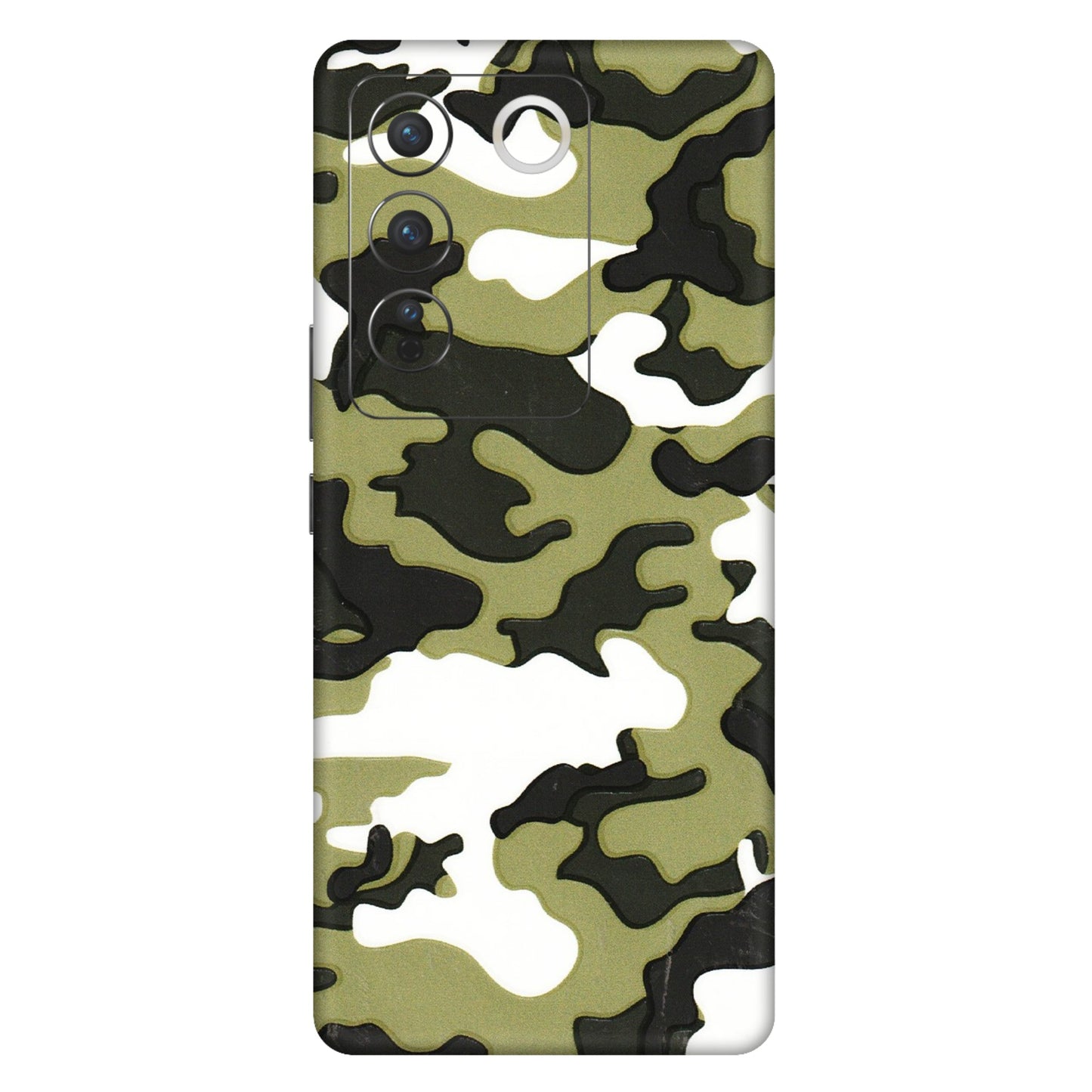 VIVO Z/V/X/T/U/S Series Phone Skins (All Models) - Camouflages White And Green - 3D Embossed Finish (L-243) Vivo V27 Pro (5G)