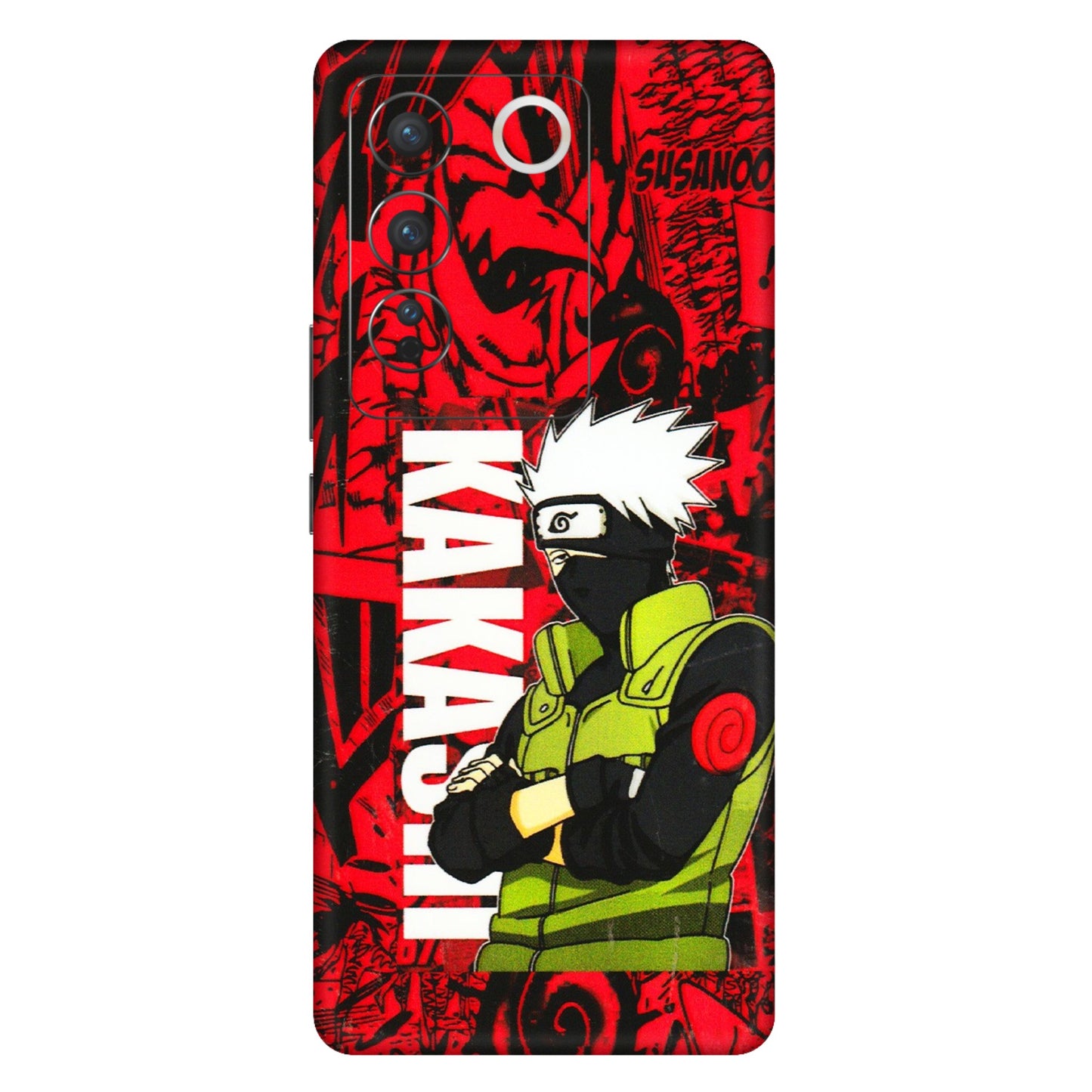 VIVO Z/V/X/T/U/S Series Phone Skins (All Models) - Kakashi Red Anime - 3D Embossed Finish (L-251) Vivo V27 Pro (5G)