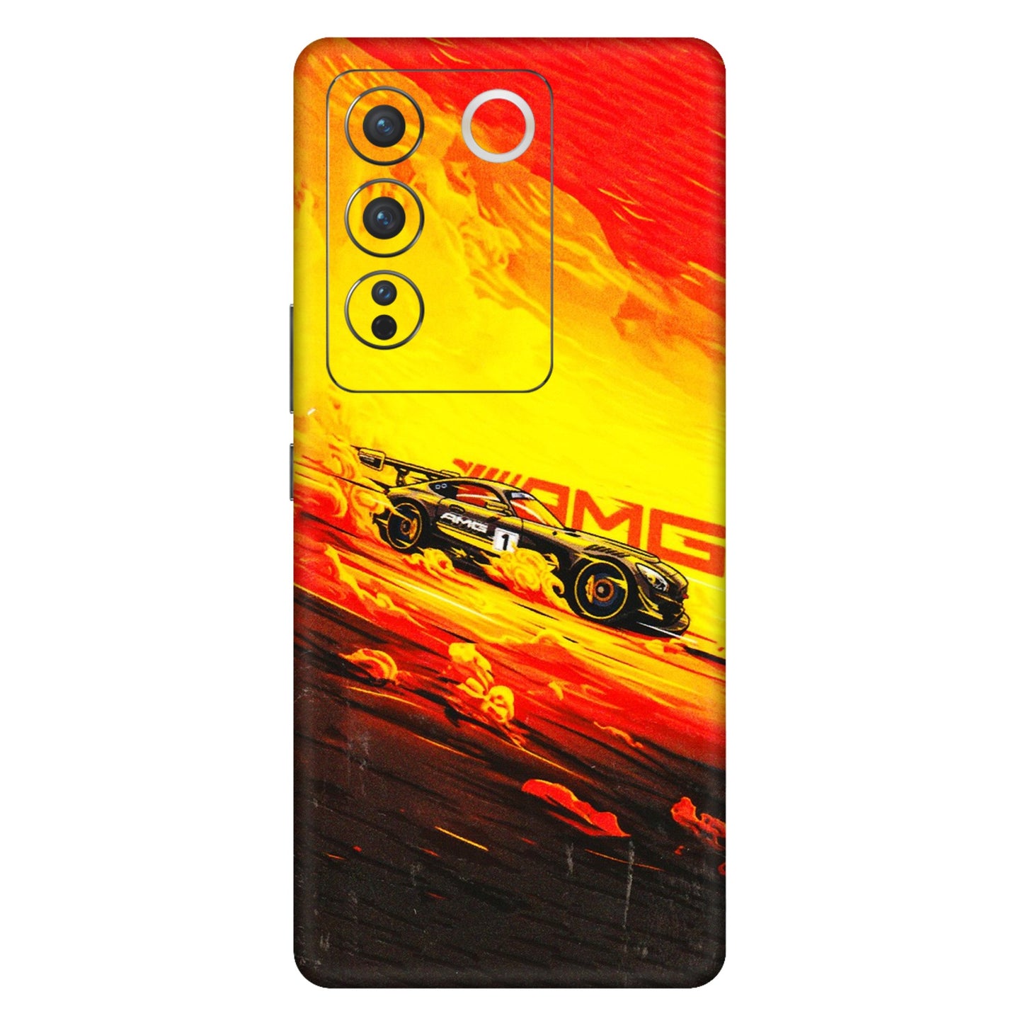 VIVO Z/V/X/T/U/S Series Phone Skins (All Models) - AMG Car Speed Cover - 3D Embossed Finish (L-256) Vivo V27 Pro (5G)