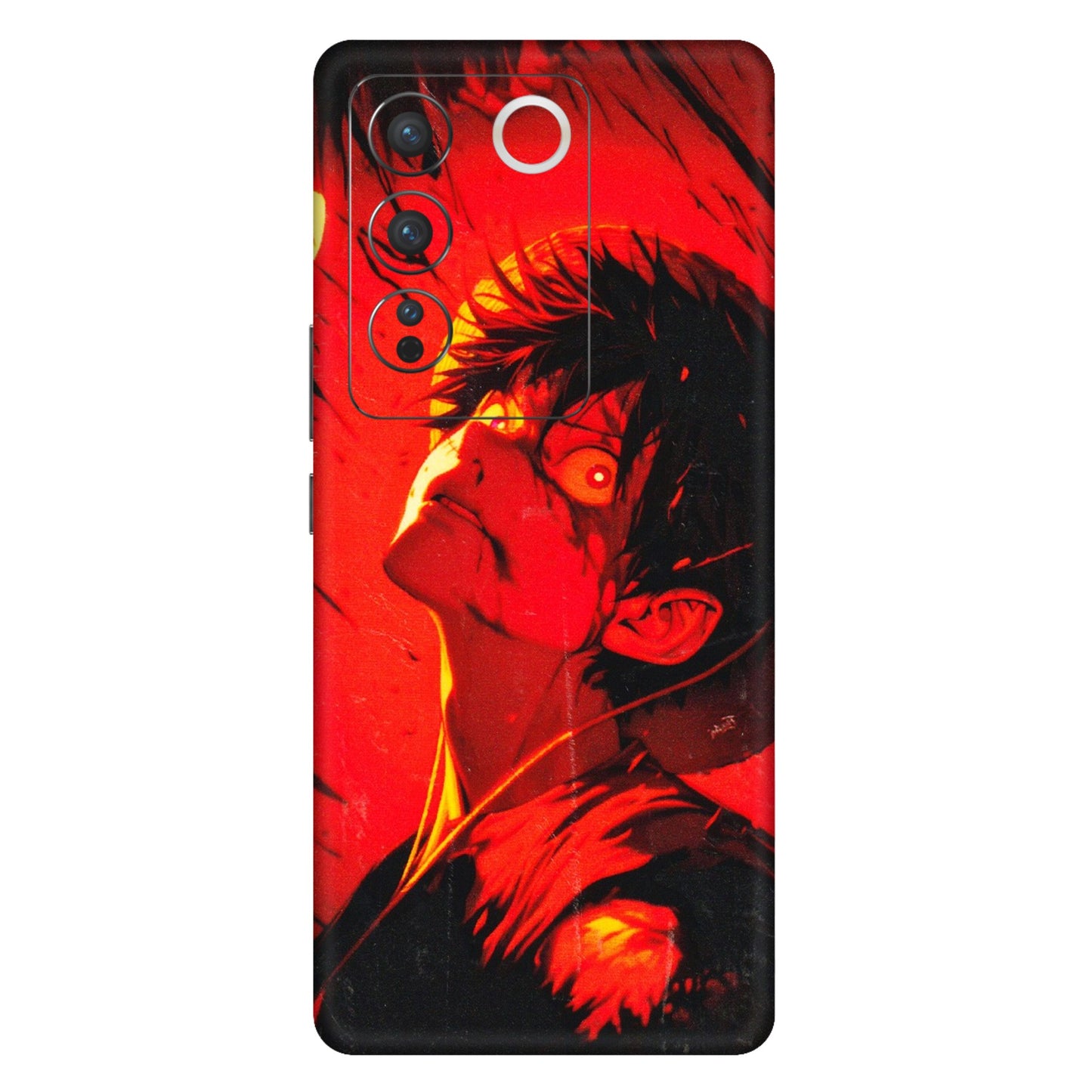 VIVO Z/V/X/T/U/S Series Phone Skins (All Models) - D.Luffy Power Up One Piece Anime - 3D Embossed Finish (L-326) Vivo V27 Pro (5G)