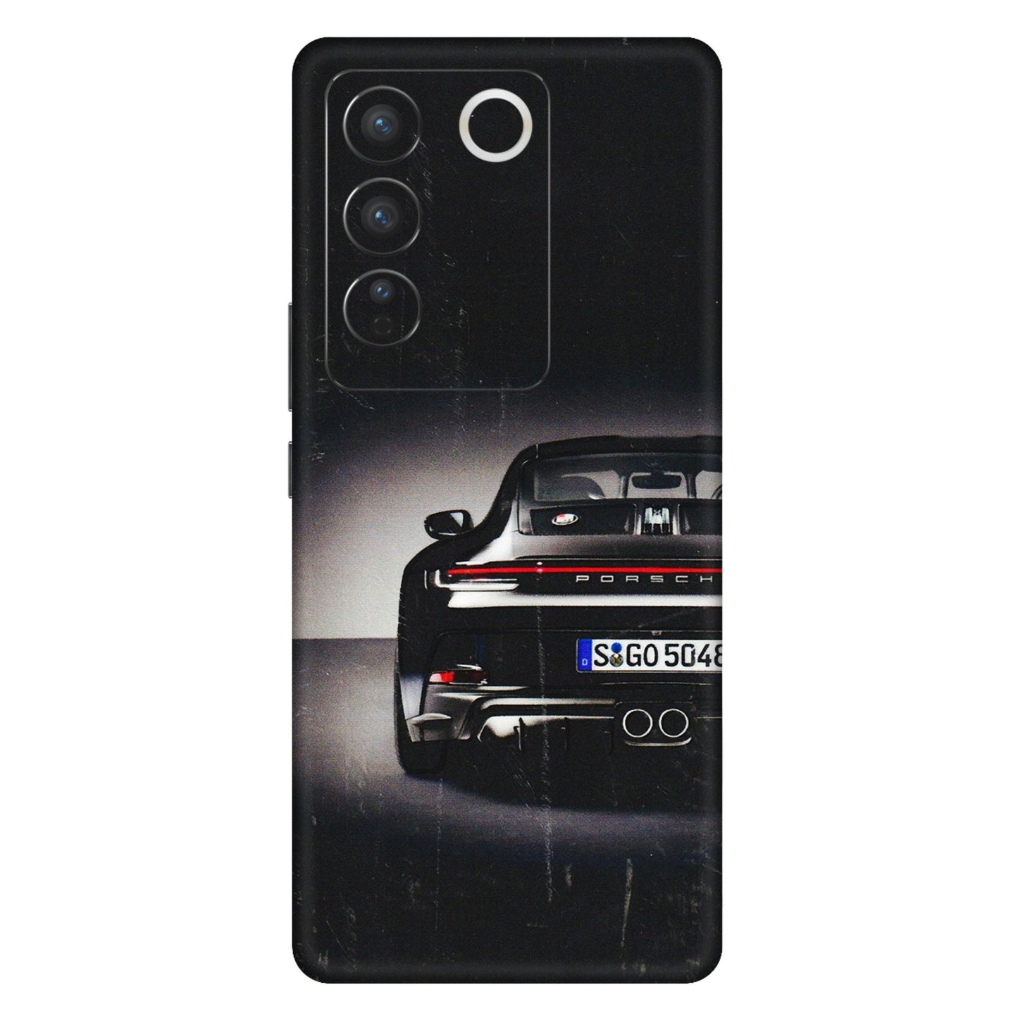 VIVO Z/V/X/T/U/S Series Phone Skins (All Models) - New Black Porsche GT3 - 3D Embossed Finish (L-327) Vivo V27 Pro (5G)