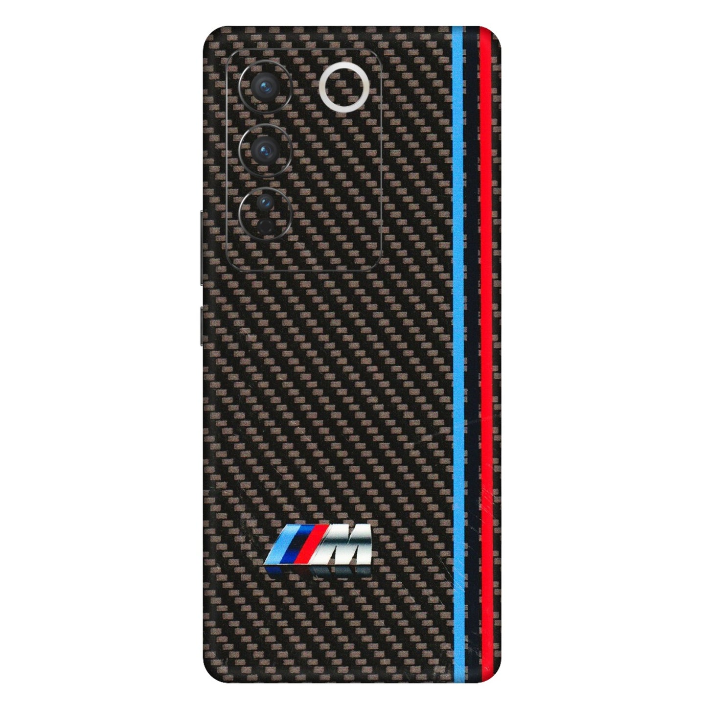 VIVO Z/V/X/T/U/S Series Phone Skins (All Models) - BM Carbon Fiber Feels - 3D Embossed Finish (L-38) Vivo V27 Pro (5G)