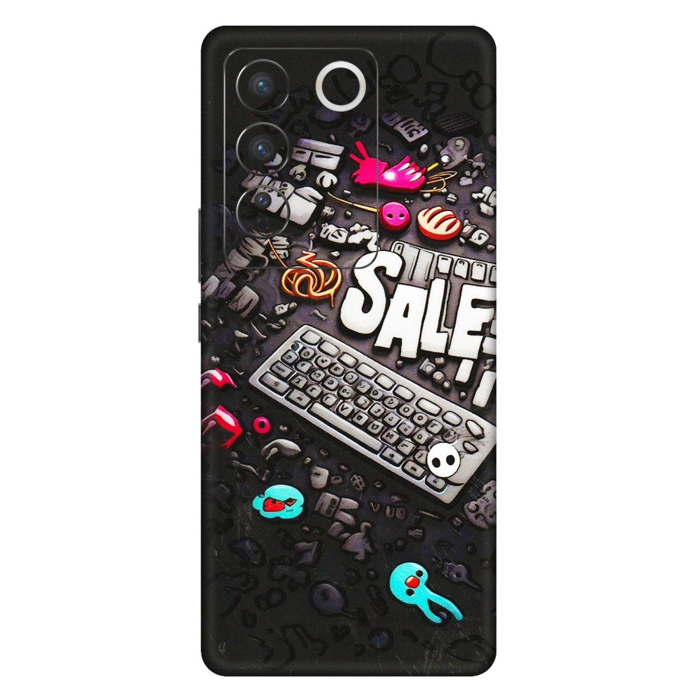 VIVO Z/V/X/T/U/S Series Phone Skins (All Models) - Gadgets Sale - 3D Embossed Finish (L-50) Vivo V27 Pro (5G)
