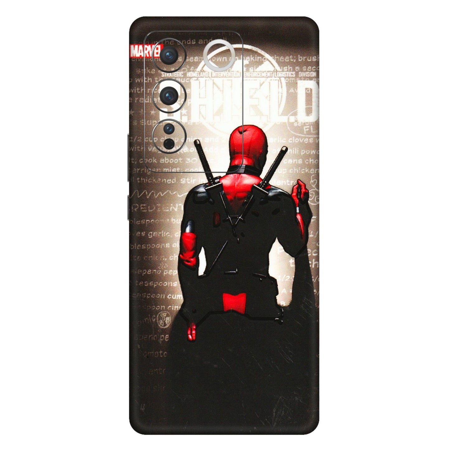 VIVO Z/V/X/T/U/S Series Phone Skins (All Models) - Deadpool - 3D Embossed Finish (L-56) Vivo V27 Pro (5G)