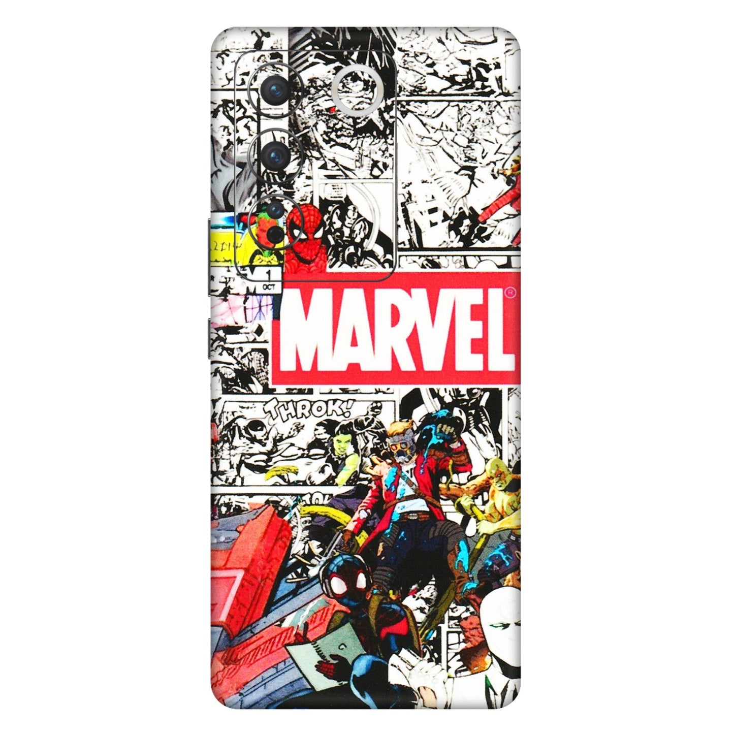 VIVO Z/V/X/T/U/S Series Phone Skins (All Models) - Marvel Colorful Comic - 3D Embossed Finish (L-64) Vivo V27 Pro (5G)