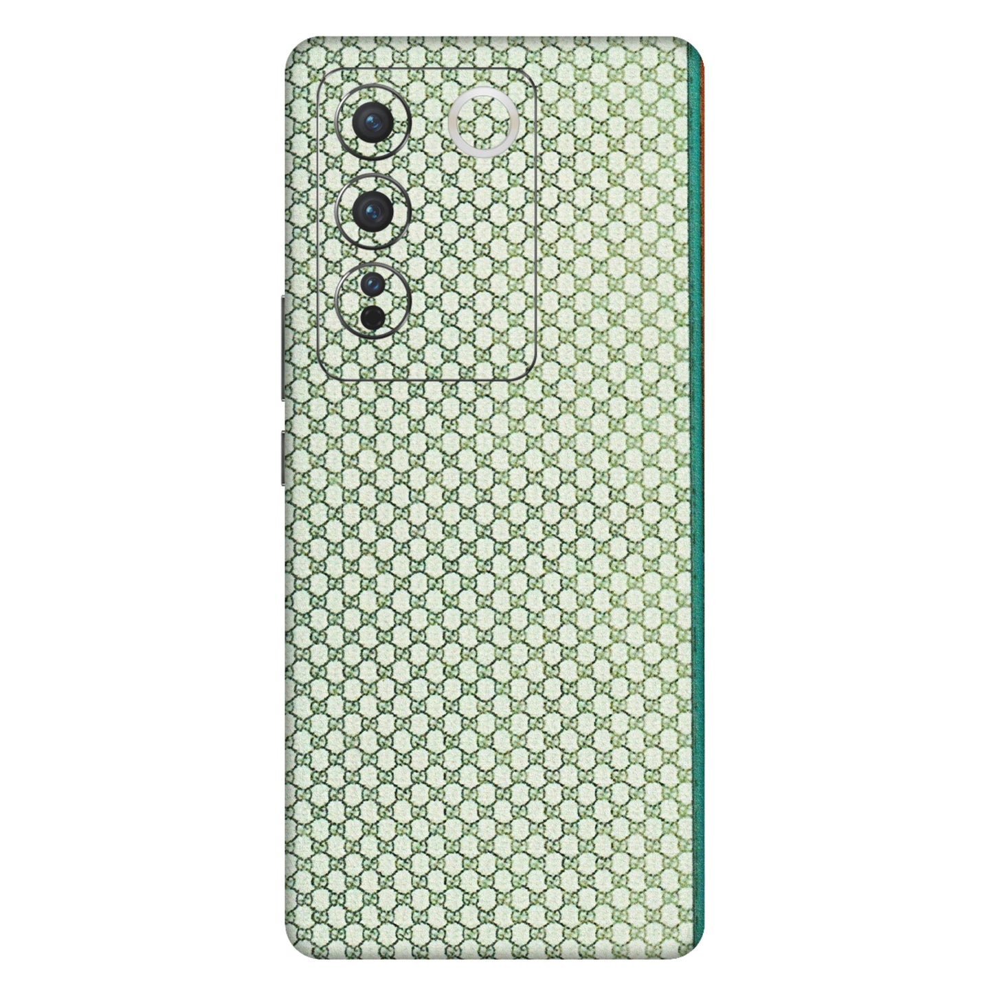 VIVO Z/V/X/T/U/S Series Phone Skins (All Models) - Gucci Fabric Pattern - 3D Embossed Finish (L-73) Vivo V27 Pro (5G)