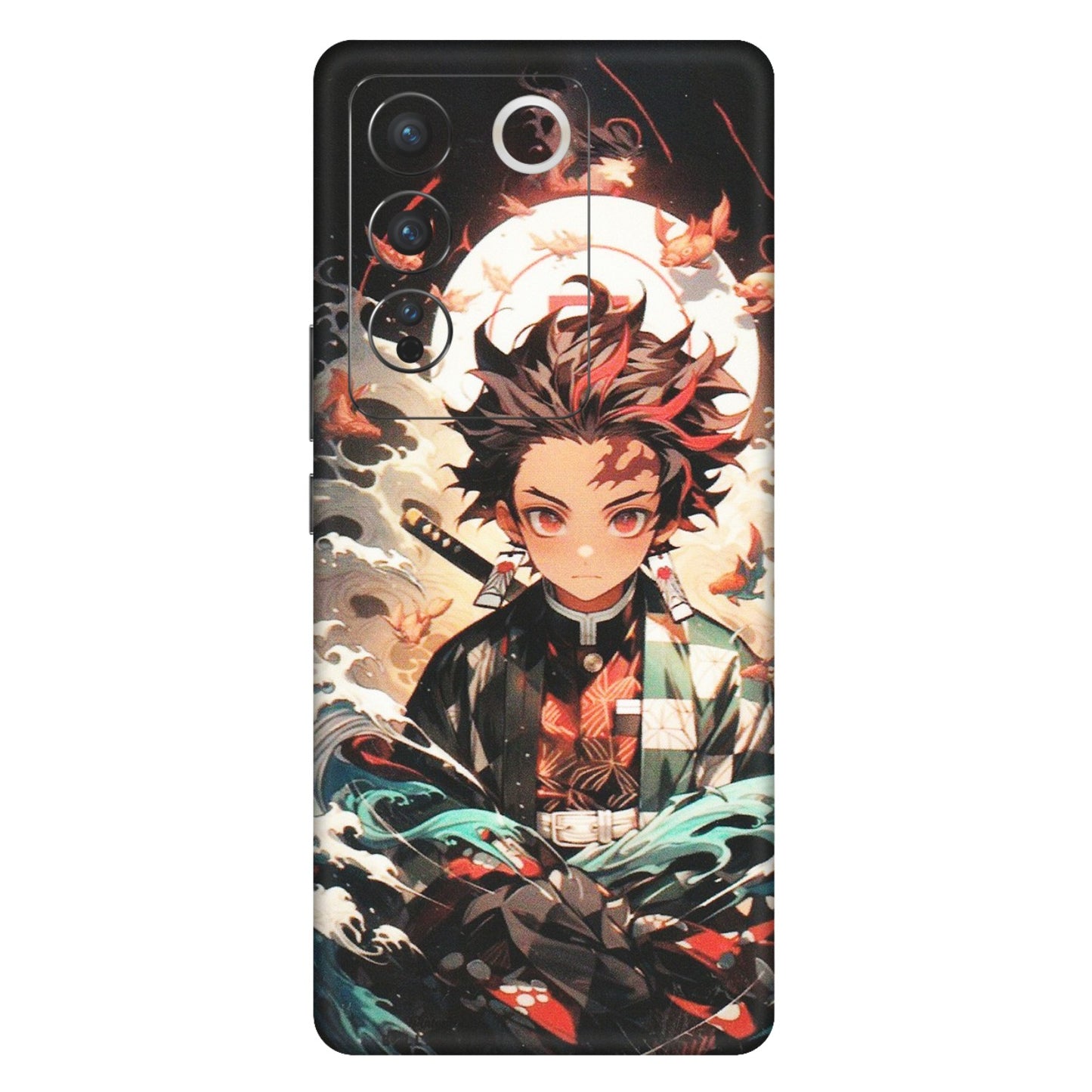 VIVO Z/V/X/T/U/S Series Phone Skins (All Models) - Tanjiro Demon Slayer Anime - Matte Finish (M-158) Vivo V27 Pro (5G)