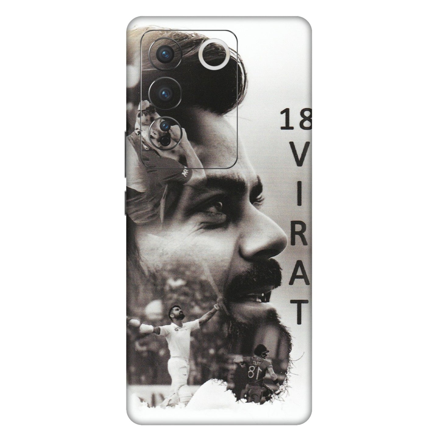VIVO Z/V/X/T/U/S Series Phone Skins (All Models) - Virat Kohli Cricketer - Matte Finish (M-163) Vivo V27 Pro (5G)