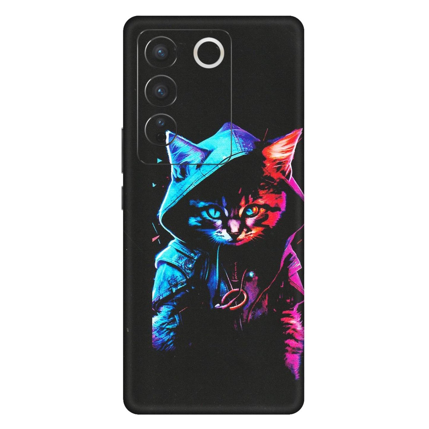 VIVO Z/V/X/T/U/S Series Phone Skins (All Models) - Cyberpunk Cat - Matte Finish (M-45) Vivo V27 Pro (5G)