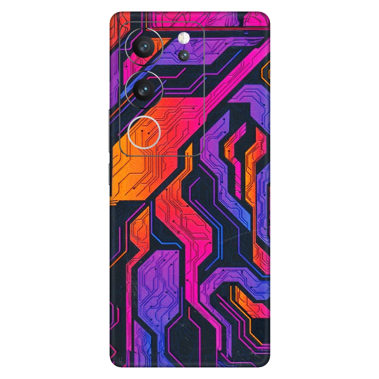 VIVO Z/V/X/T/U/S Series Phone Skins (All Models) - Tech Circuits Futuristic - 3D Embossed Finish (L-07) Vivo V29 (5G)