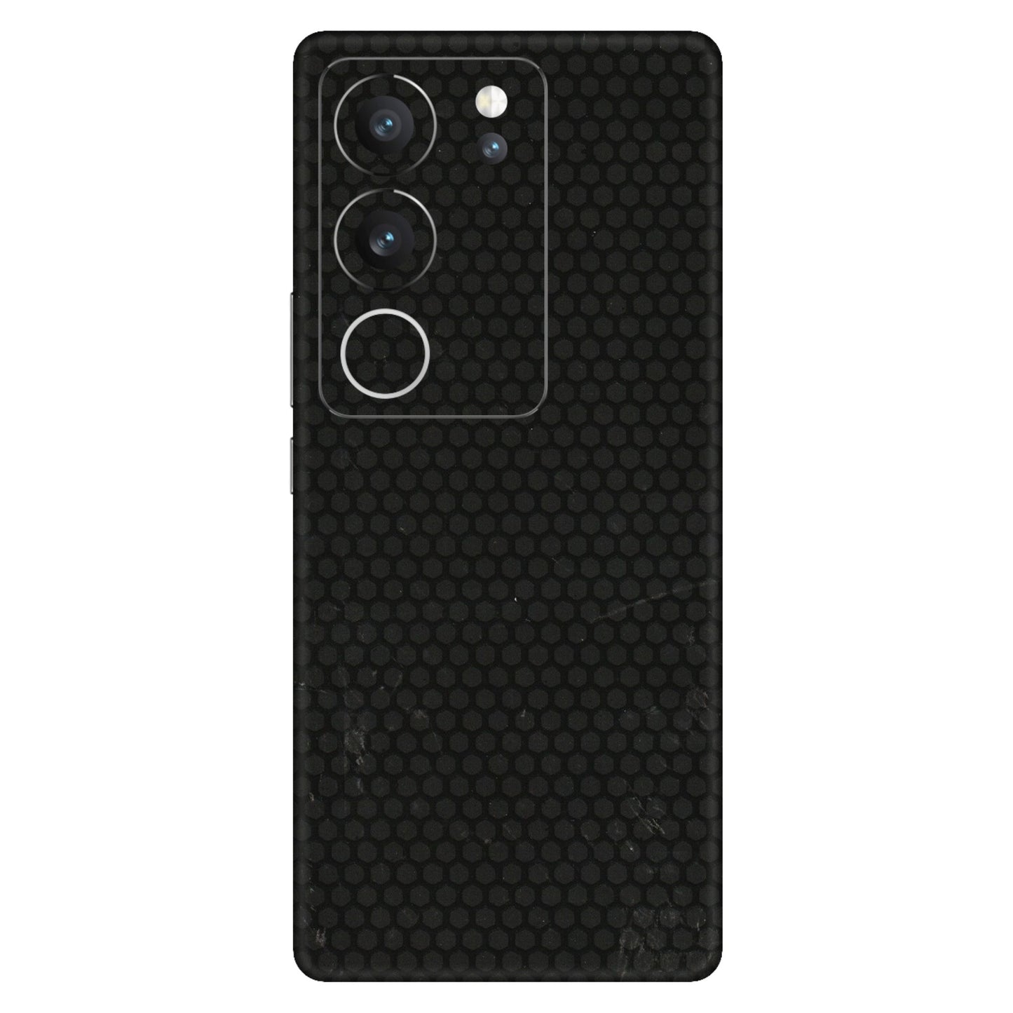 VIVO Z/V/X/T/U/S Series Phone Skins (All Models) - Black honeycomb - 3D Embossed Finish (L-114) Vivo V29 (5G)