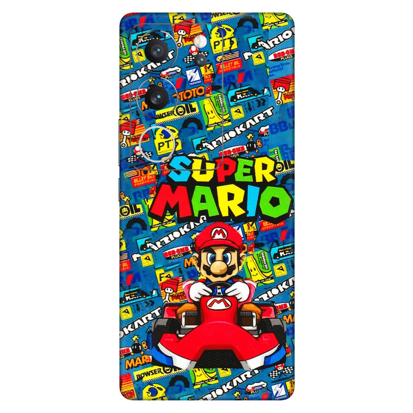 VIVO Z/V/X/T/U/S Series Phone Skins (All Models) - Super Mario Kart - 3D Embossed Finish (L-140) Vivo V29 (5G)