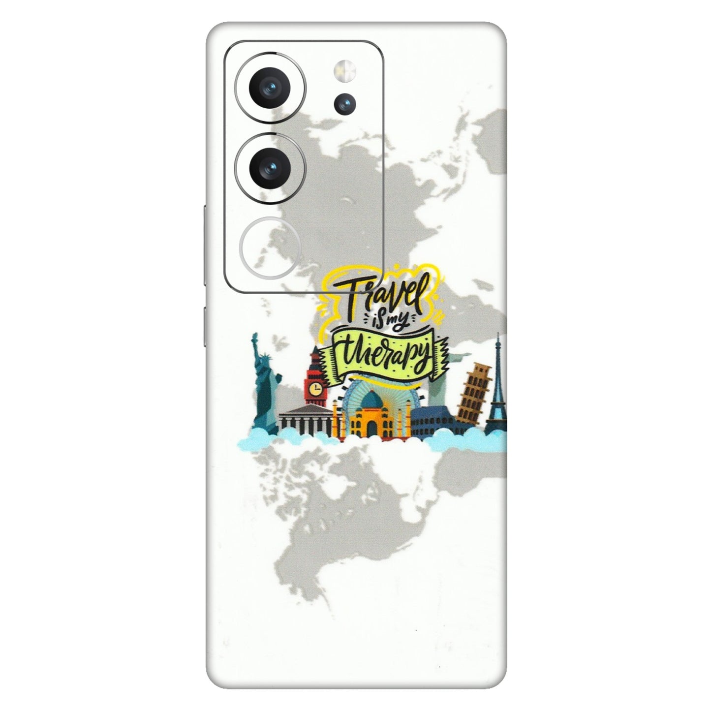 VIVO Z/V/X/T/U/S Series Phone Skins (All Models) - Travel Therapy - 3D Embossed Finish (L-199) Vivo V29 (5G)
