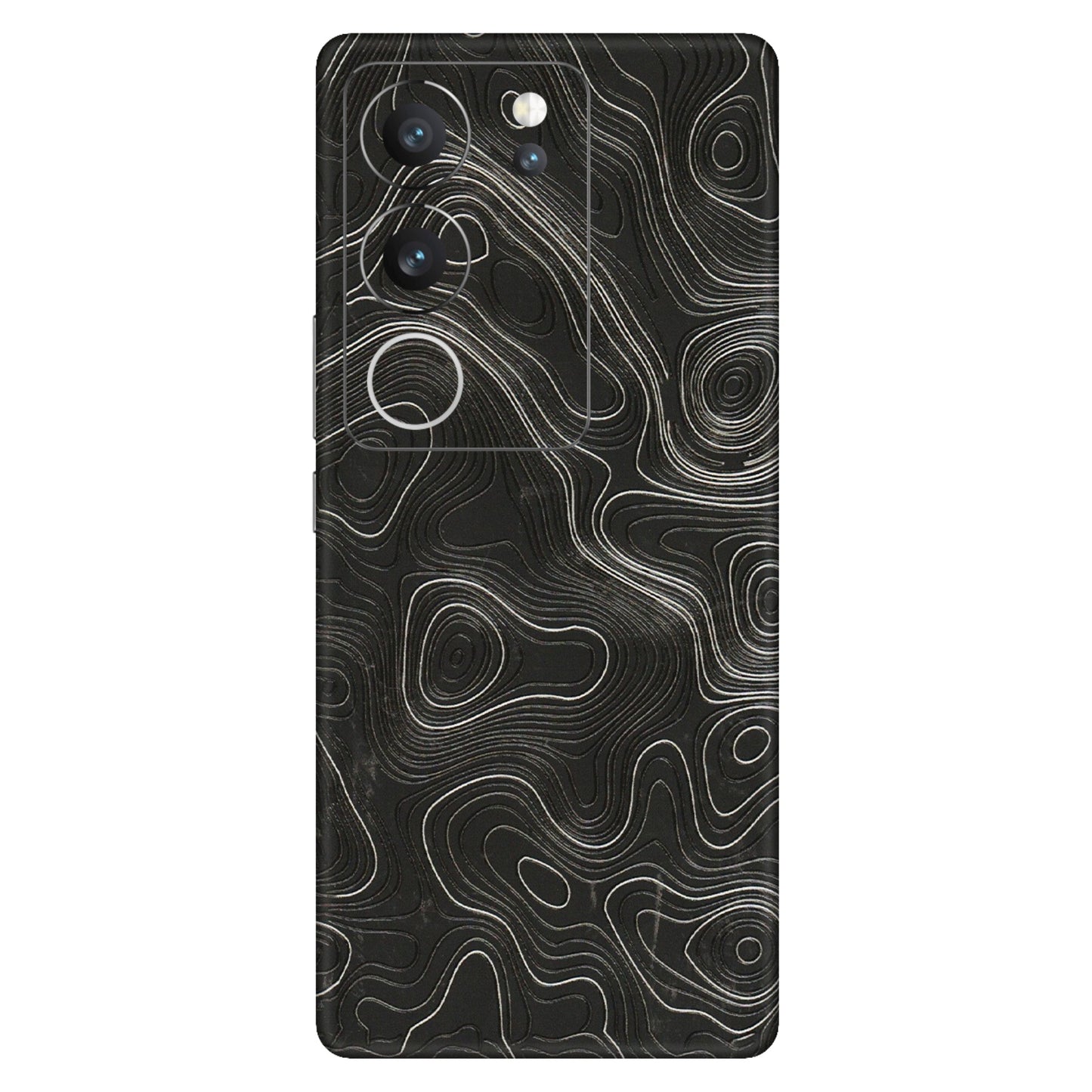 VIVO Z/V/X/T/U/S Series Phone Skins (All Models) - Abstract White Line Map - 3D Embossed Finish (L-269) Vivo V29 (5G)