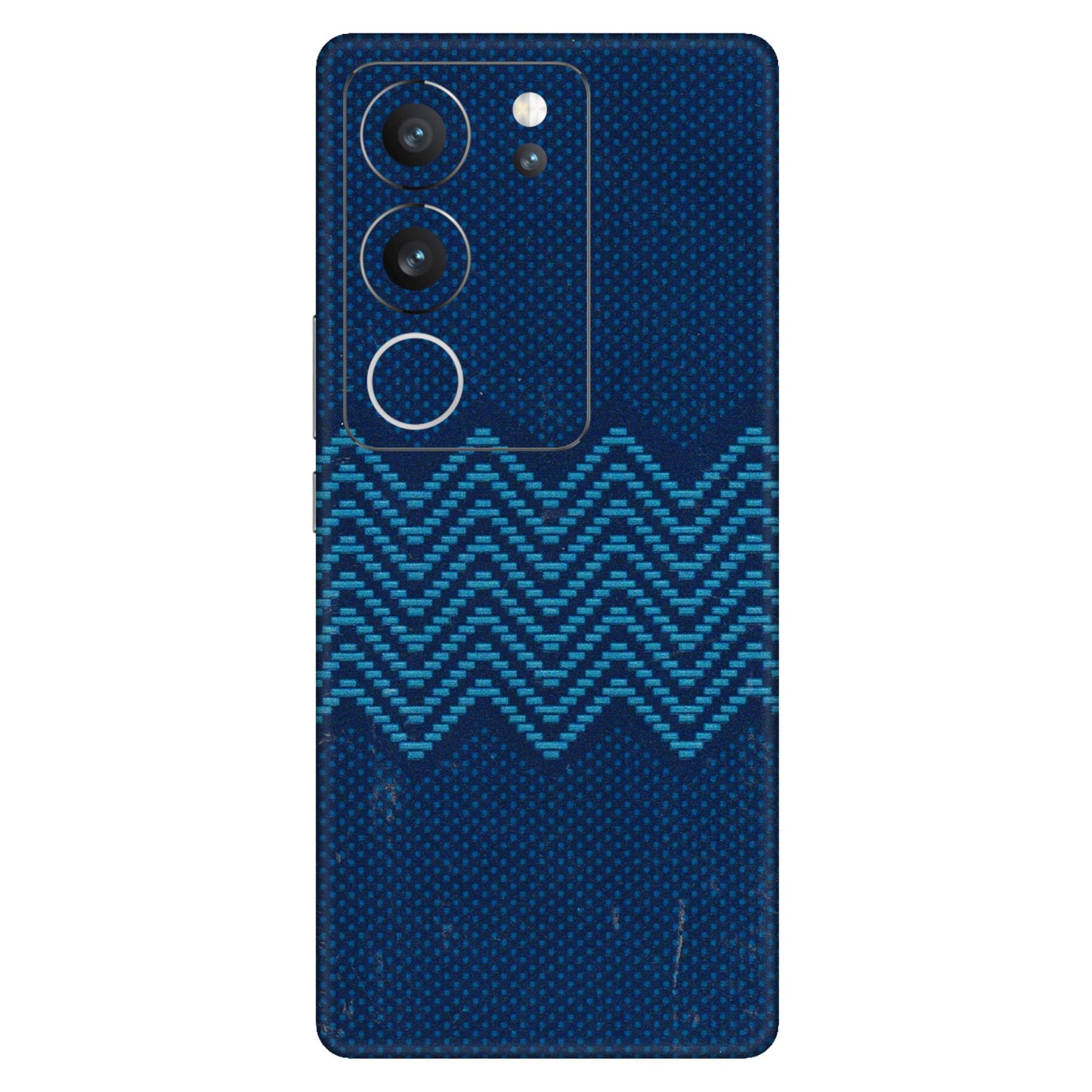 VIVO Z/V/X/T/U/S Series Phone Skins (All Models) - Blue Sober Waves - 3D Embossed Finish (L-306) Vivo V29 (5G)