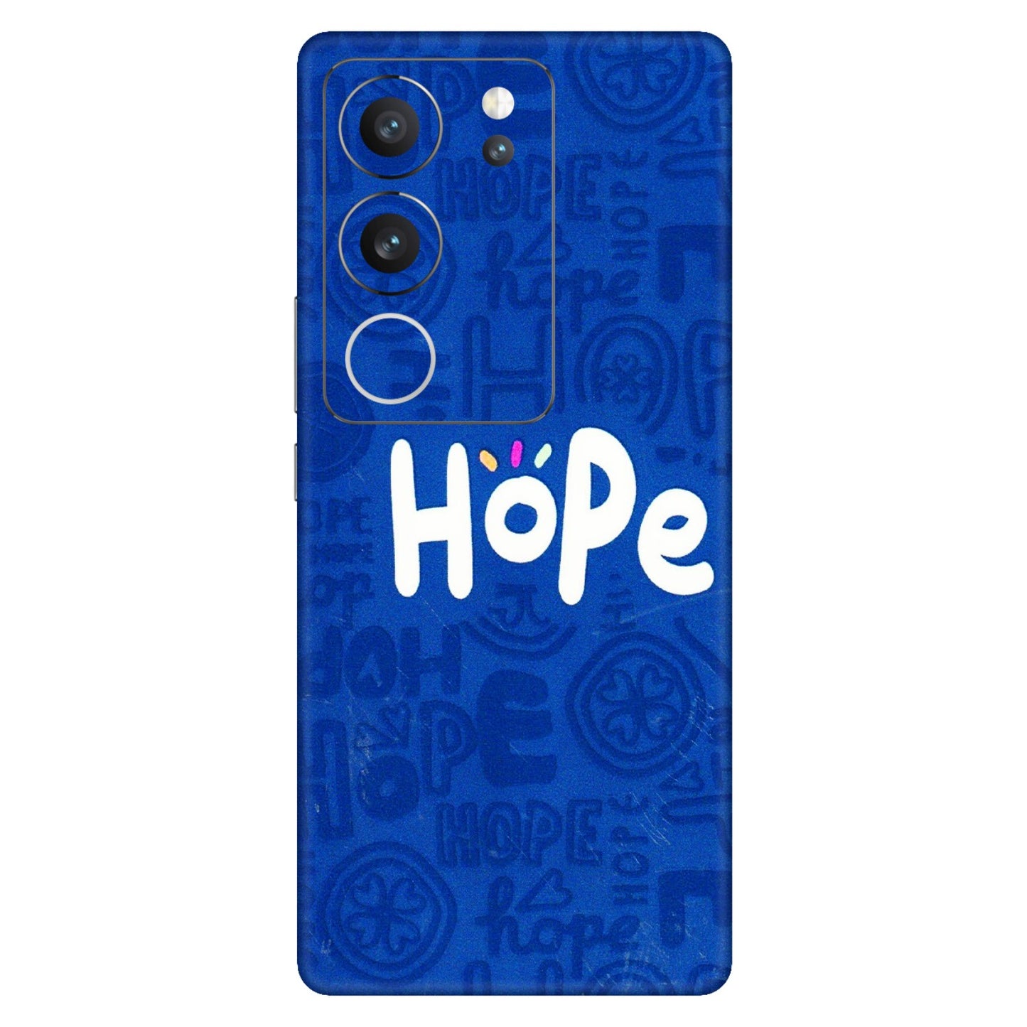 VIVO Z/V/X/T/U/S Series Phone Skins (All Models) - Hope Doodles Blue - 3D Embossed Finish (L-43) Vivo V29 (5G)