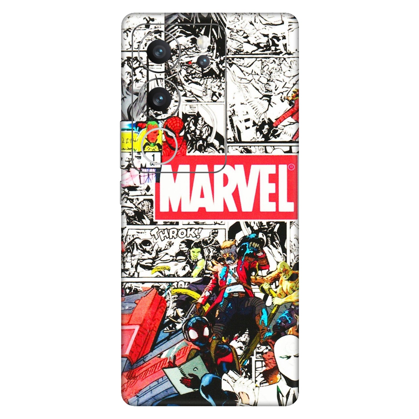 VIVO Z/V/X/T/U/S Series Phone Skins (All Models) - Marvel Colorful Comic - 3D Embossed Finish (L-64) Vivo V29 (5G)