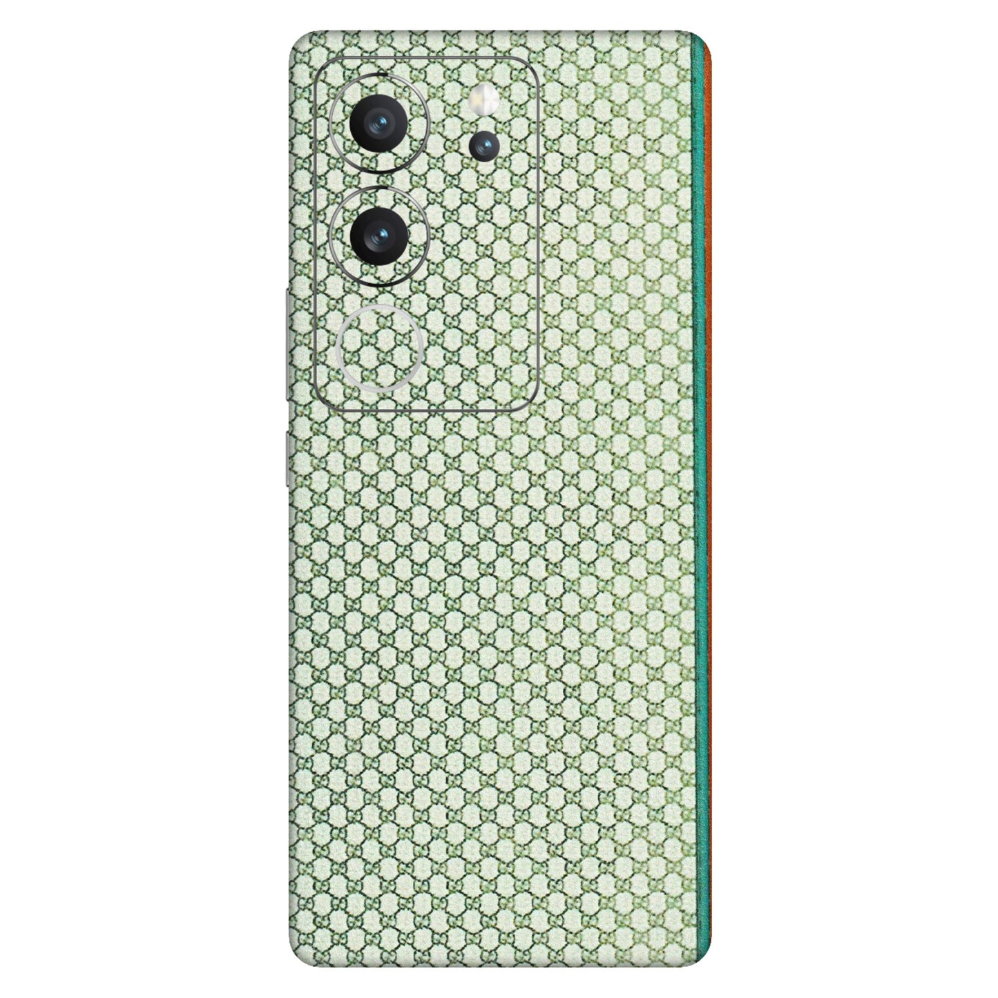 VIVO Z/V/X/T/U/S Series Phone Skins (All Models) - Gucci Fabric Pattern - 3D Embossed Finish (L-73) Vivo V29 (5G)
