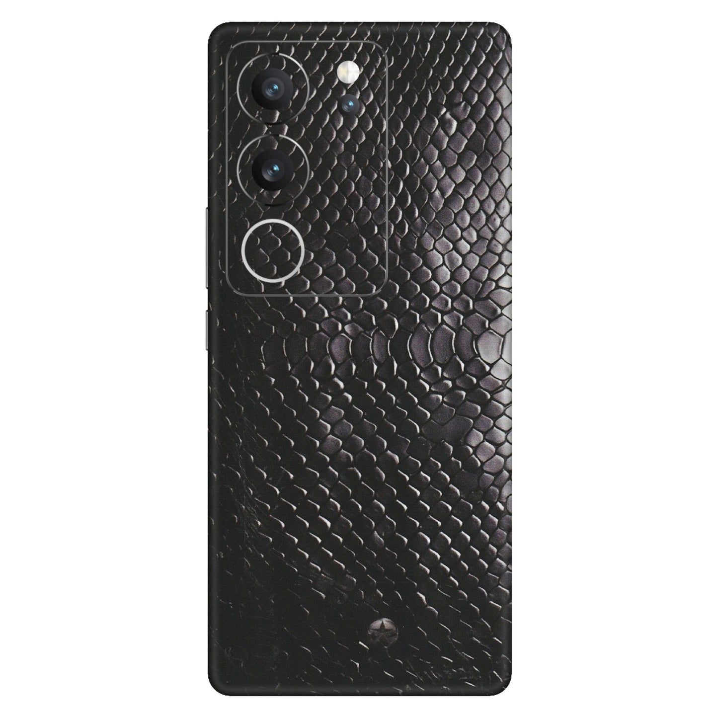 VIVO Z/V/X/T/U/S Series Phone Skins (All Models) - Black Snack Leather - Matte Finish (M-147) Vivo V29 (5G)