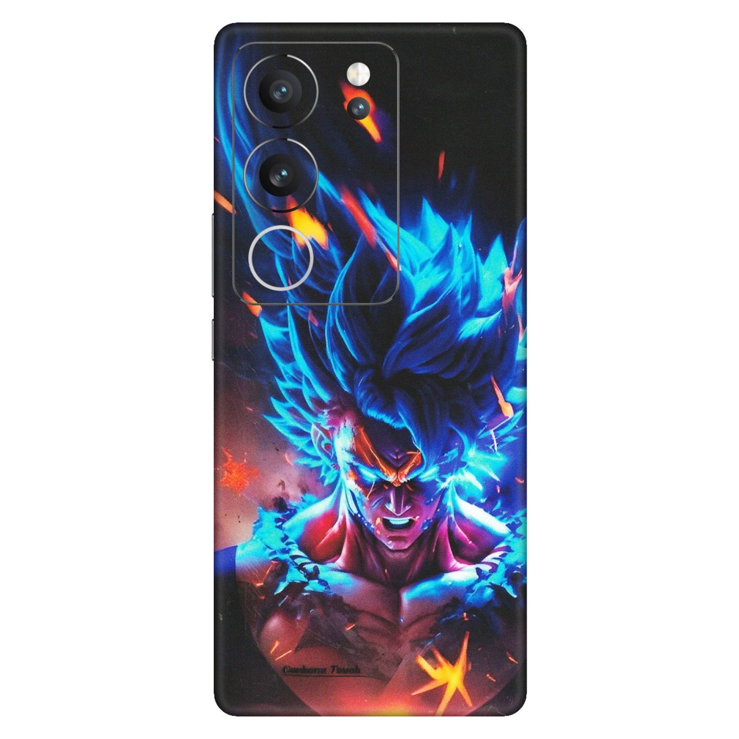 VIVO Z/V/X/T/U/S Series Phone Skins (All Models) - Angry Goku Dragon Ball Anime - Matte Finish (M-150) Vivo V29 (5G)