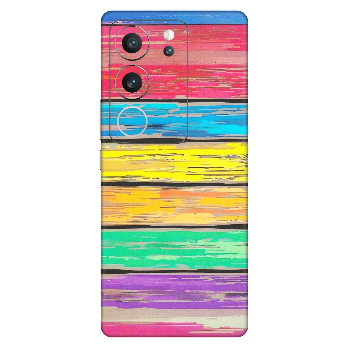 VIVO Z/V/X/T/U/S Series Phone Skins (All Models) - Multi Colour Wooden Wall - Matte Finish (M-96) Vivo V29 (5G)
