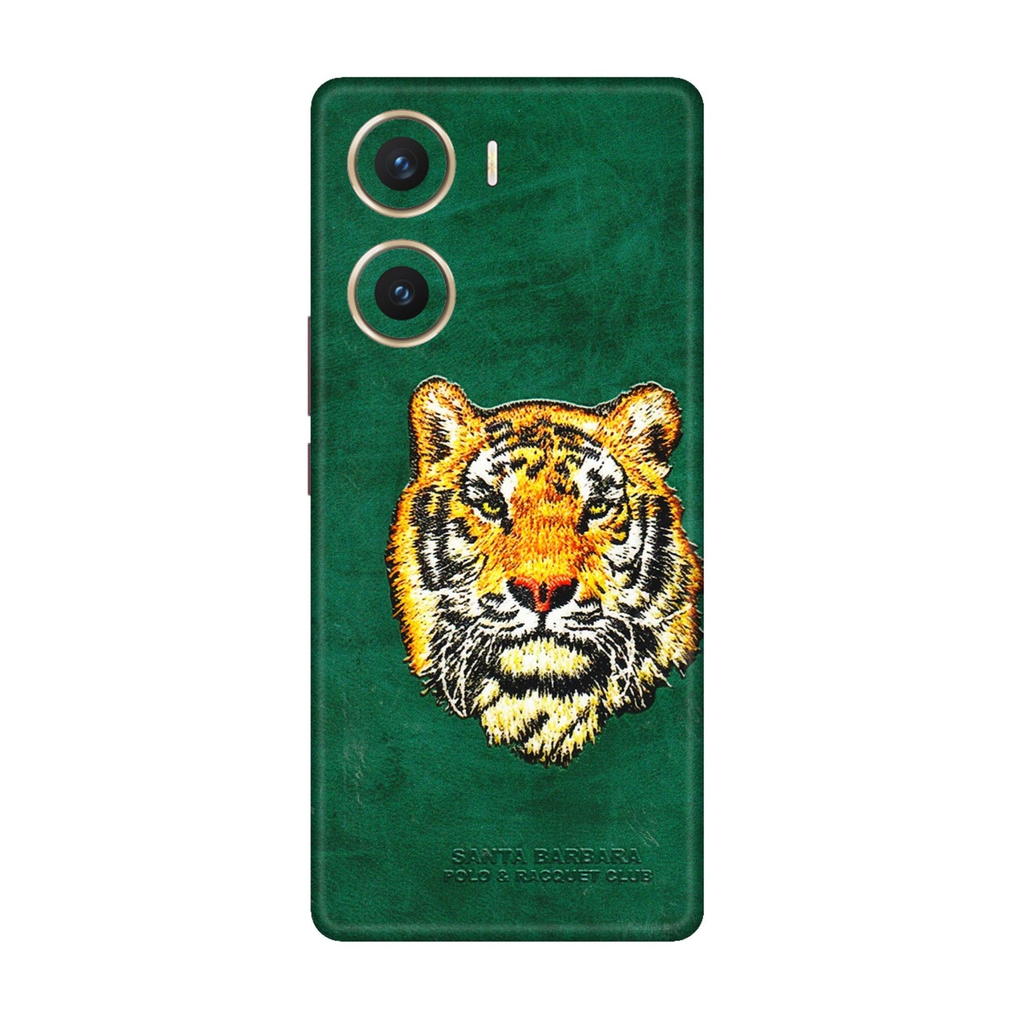 VIVO Z/V/X/T/U/S Series Phone Skins (All Models) - Leather Feel Tiger - 3D Embossed Finish (L-111) Vivo V29e (5G)