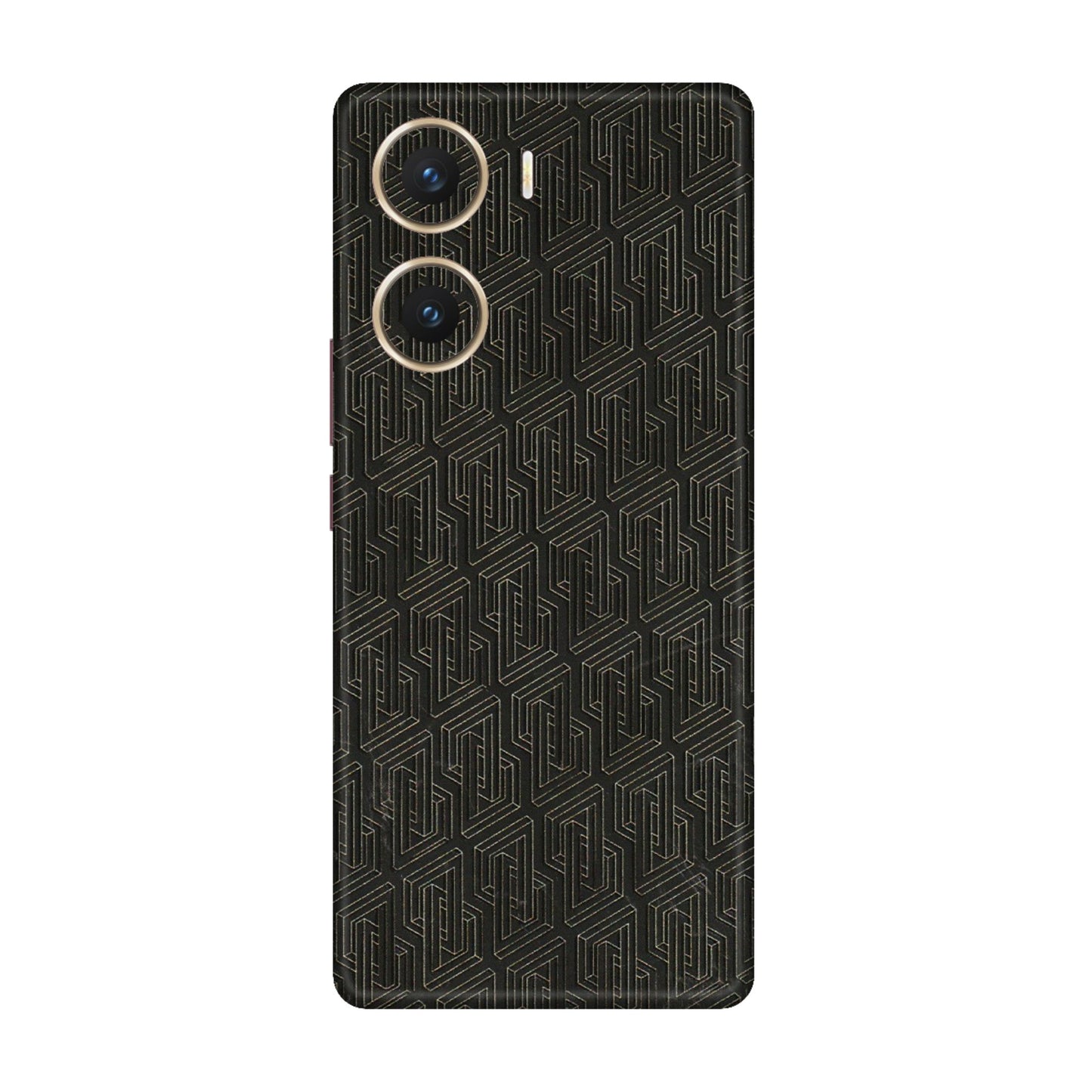 VIVO Z/V/X/T/U/S Series Phone Skins (All Models) - Black Abstract Pattern - 3D Embossed Finish (L-117) Vivo V29e (5G)
