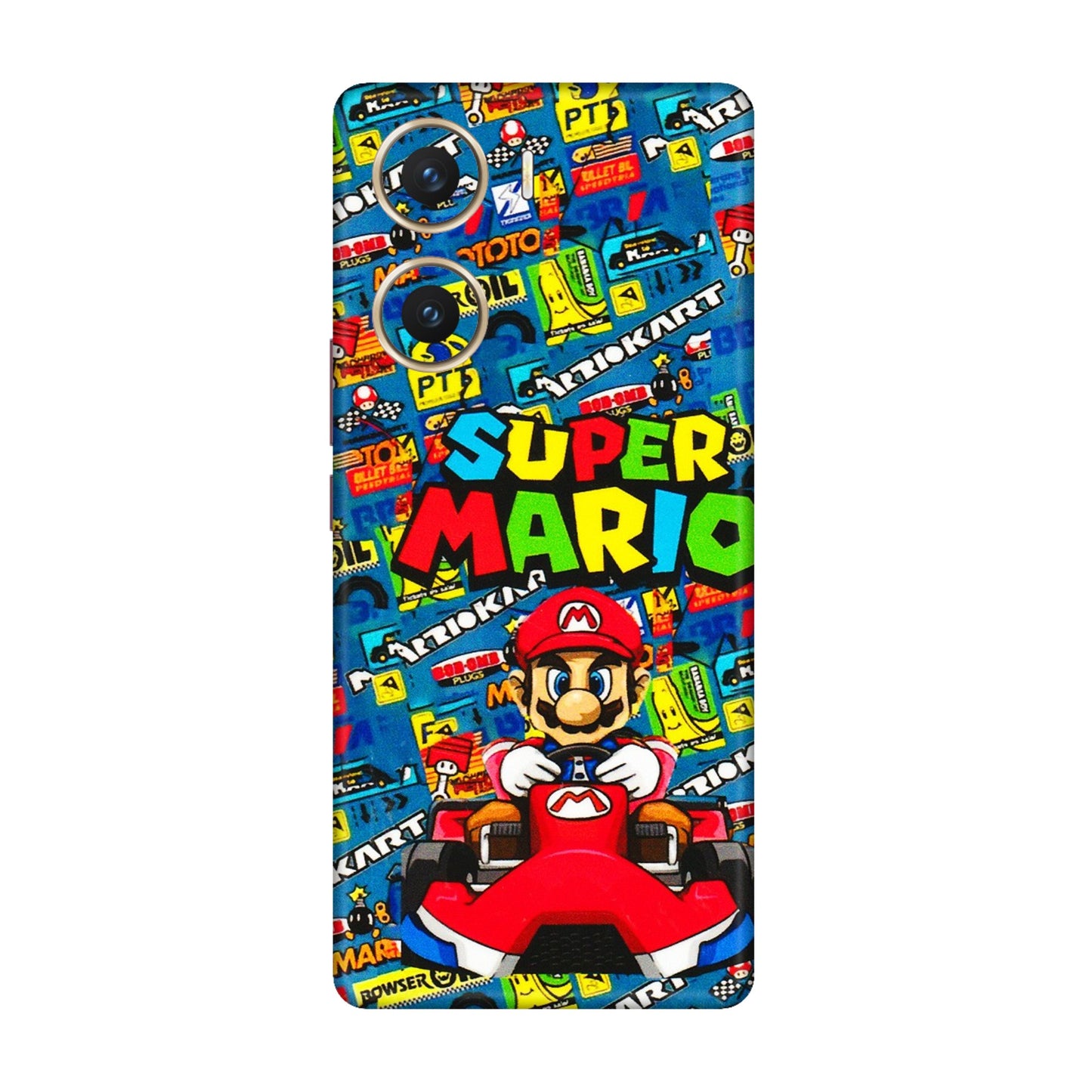 VIVO Z/V/X/T/U/S Series Phone Skins (All Models) - Super Mario Kart - 3D Embossed Finish (L-140) Vivo V29e (5G)