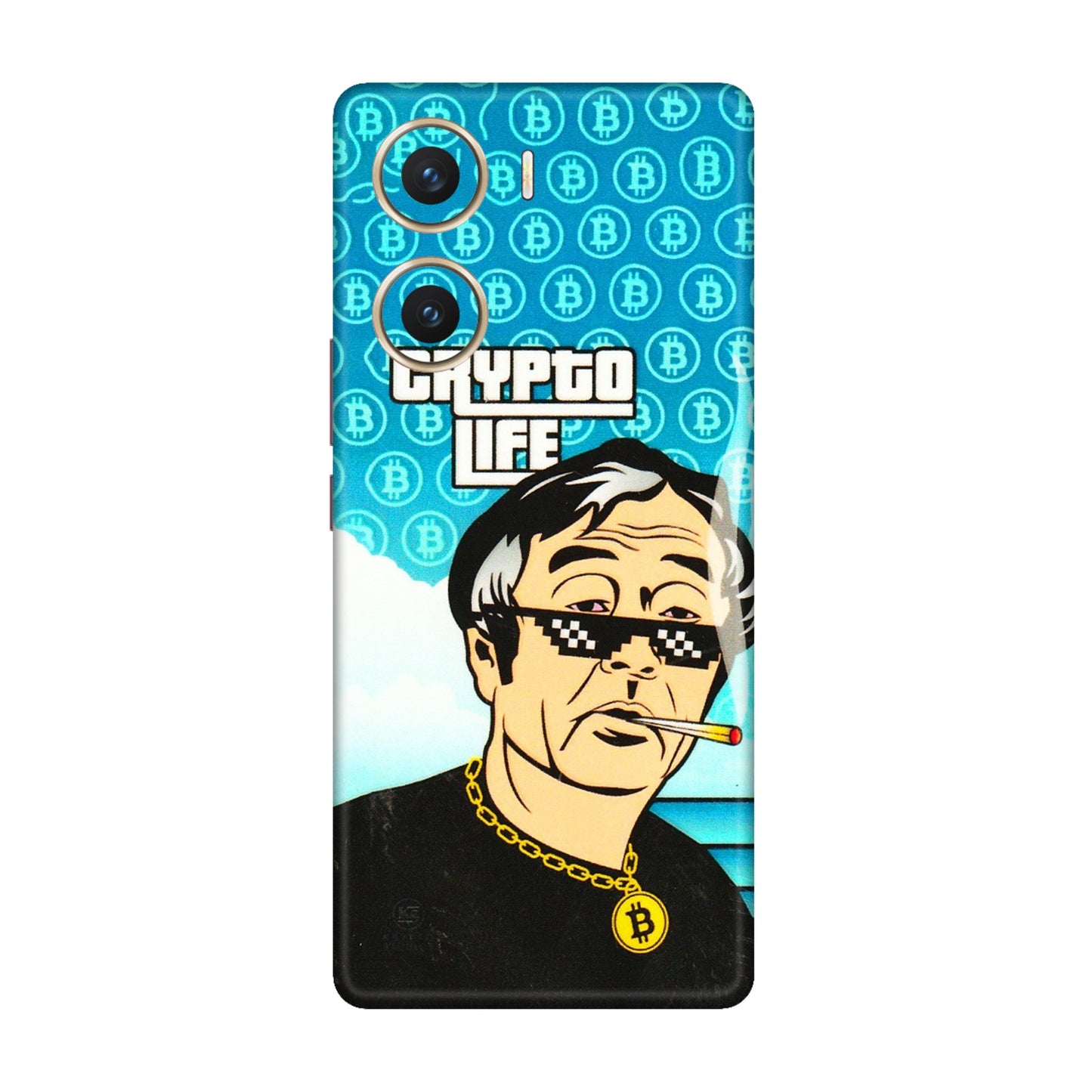 VIVO Z/V/X/T/U/S Series Phone Skins (All Models) - Crypto Thug Life - 3D Embossed Finish (L-179) Vivo V29e (5G)