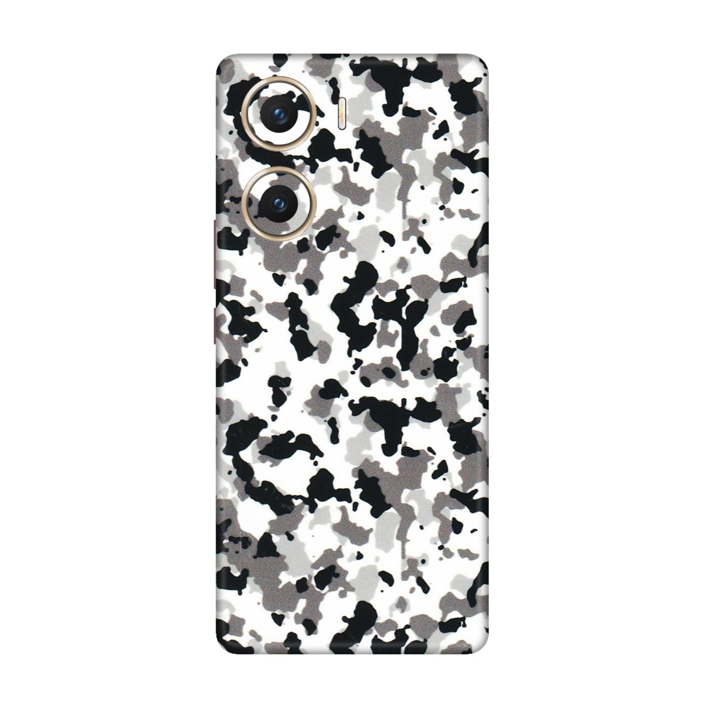 VIVO Z/V/X/T/U/S Series Phone Skins (All Models) - White Black Camouflage - 3D Embossed Finish (L-18) Vivo V29e (5G)