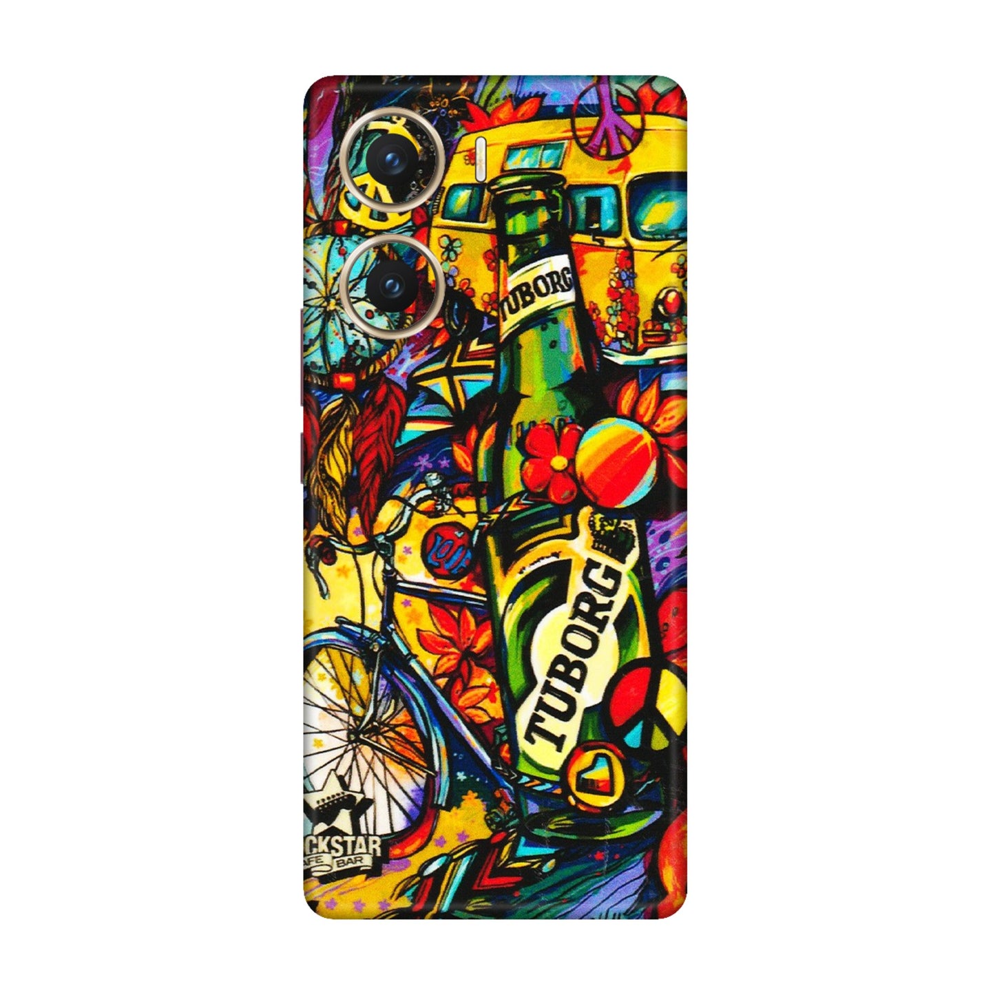 VIVO Z/V/X/T/U/S Series Phone Skins (All Models) - Cool Beer Bottle - 3D Embossed Finish (L-193) Vivo V29e (5G)
