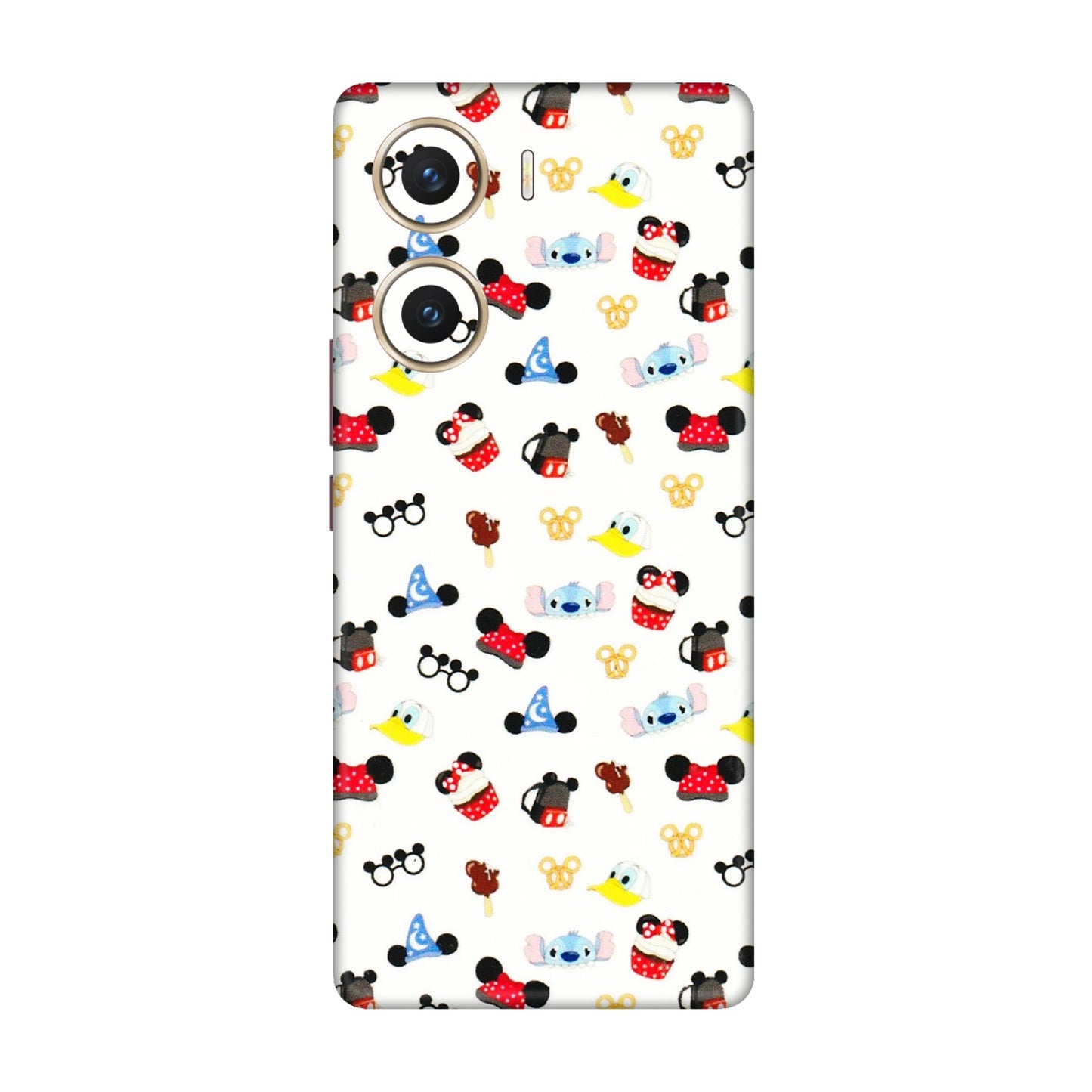 VIVO Z/V/X/T/U/S Series Phone Skins (All Models) - Minnie Mouse & Donald Doodles s - 3D Embossed Finish (L-194) Vivo V29e (5G)
