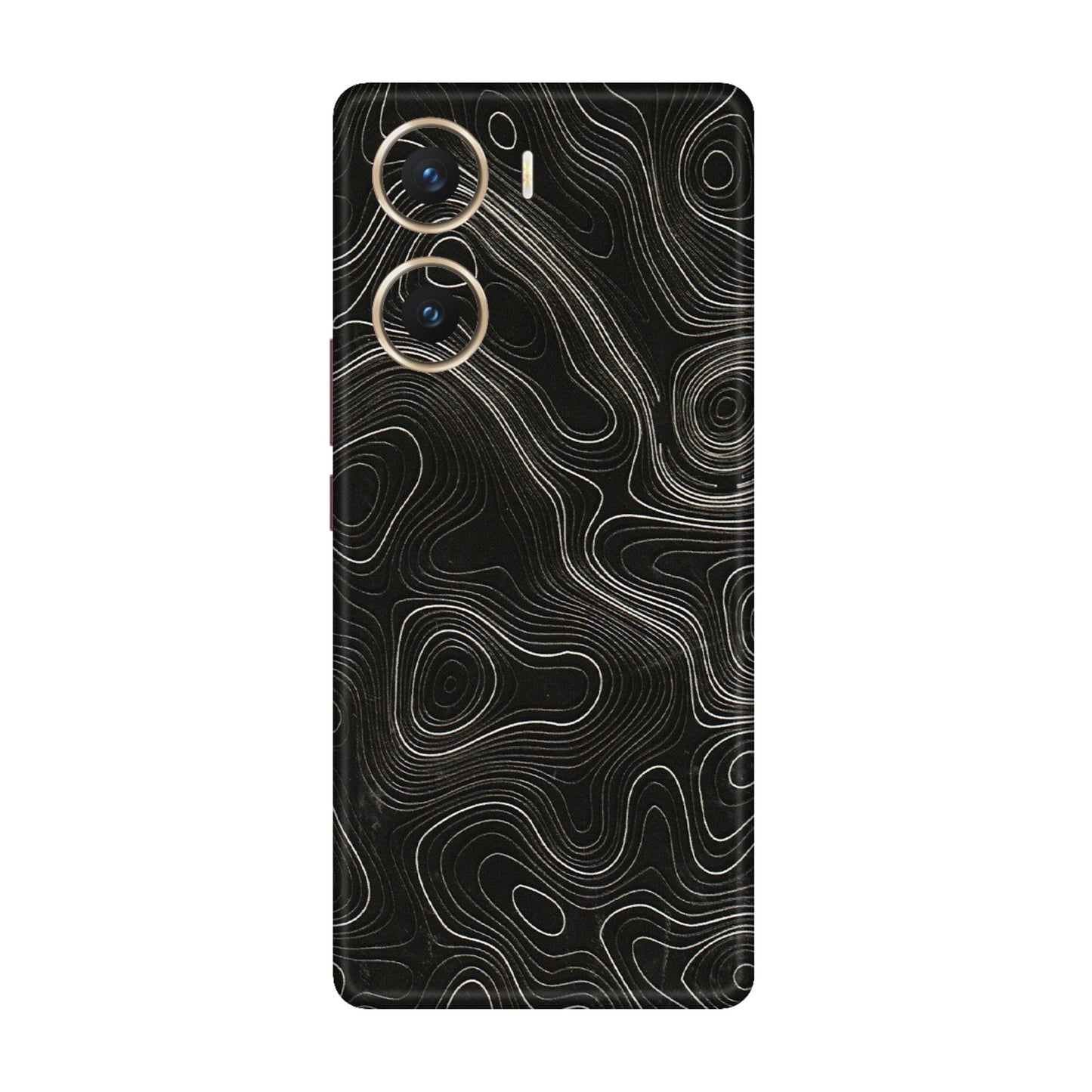 VIVO Z/V/X/T/U/S Series Phone Skins (All Models) - Black Swirl - 3D Embossed Finish (L-196) Vivo V29e (5G)
