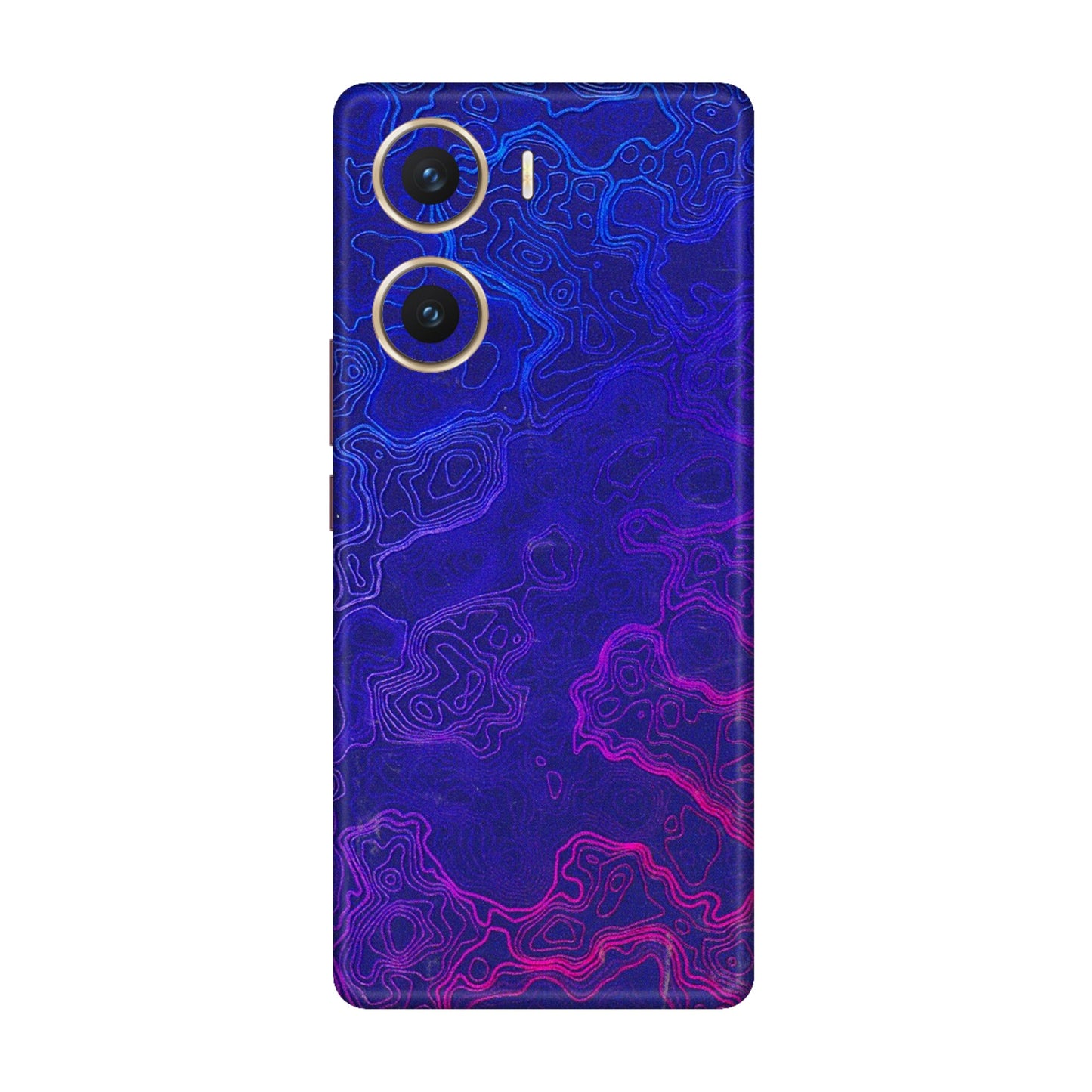 VIVO Z/V/X/T/U/S Series Phone Skins (All Models) - Purple Ripples Swirl - 3D Embossed Finish (L-314) Vivo V29e (5G)