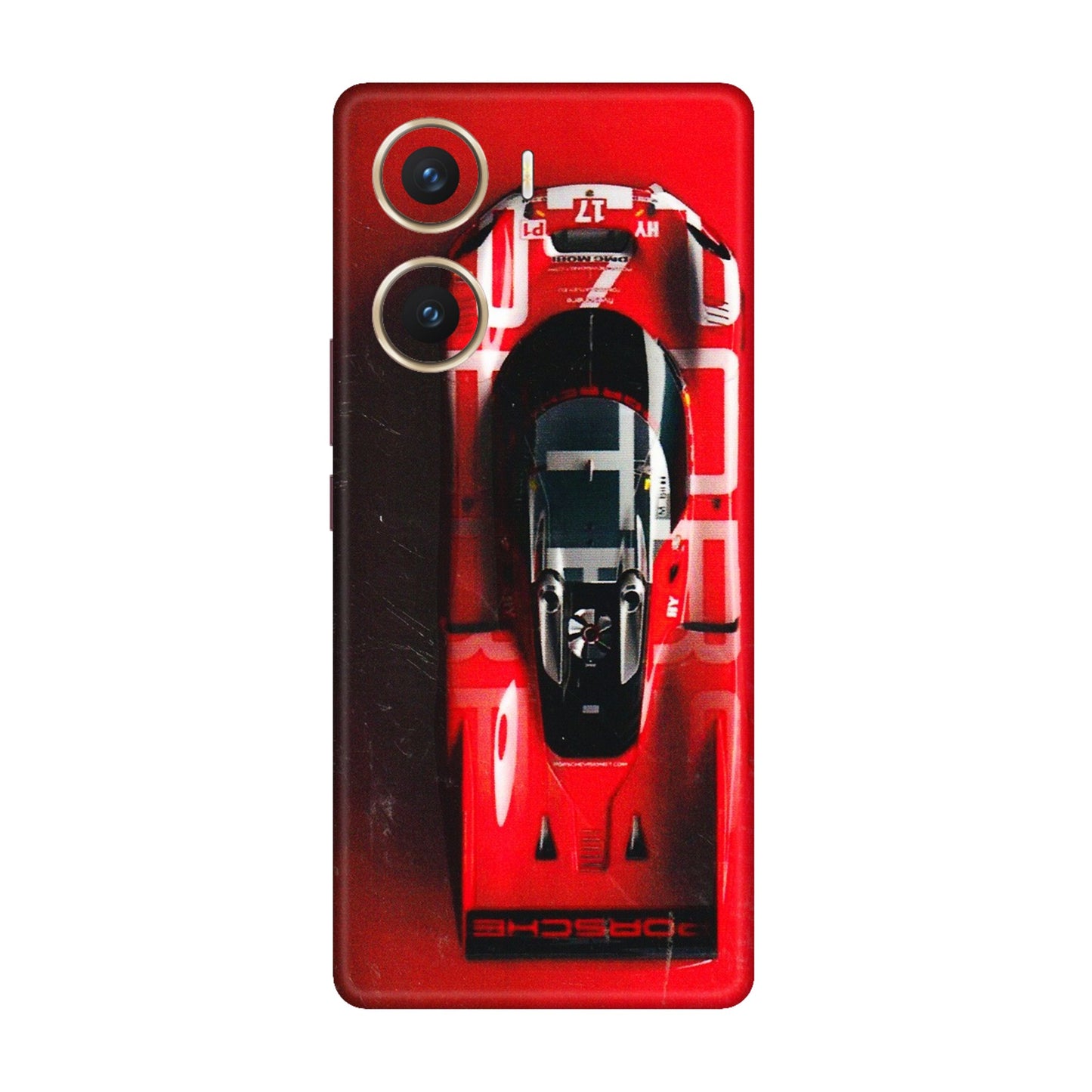 VIVO Z/V/X/T/U/S Series Phone Skins (All Models) - Red Porsche Car Logo - 3D Embossed Finish (L-315) Vivo V29e (5G)