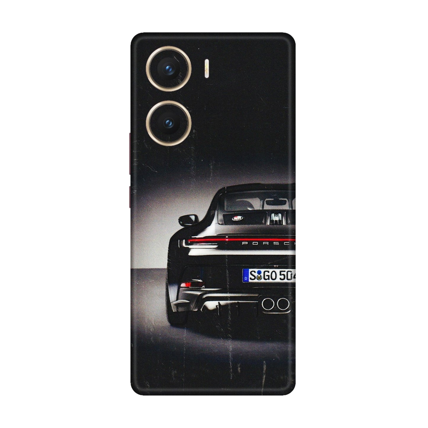VIVO Z/V/X/T/U/S Series Phone Skins (All Models) - New Black Porsche GT3 - 3D Embossed Finish (L-327) Vivo V29e (5G)
