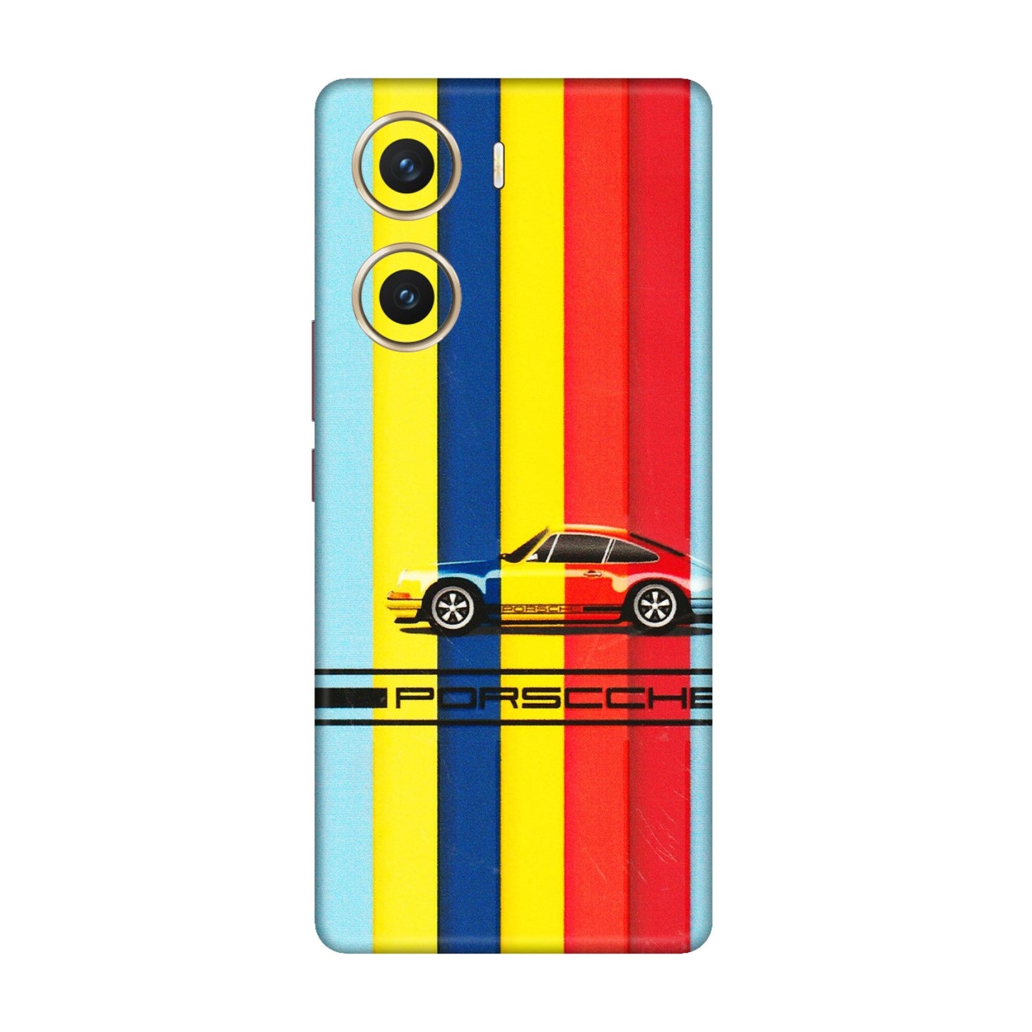 VIVO Z/V/X/T/U/S Series Phone Skins (All Models) - Multicolour Porche - 3D Embossed Finish (L-39) Vivo V29e (5G)
