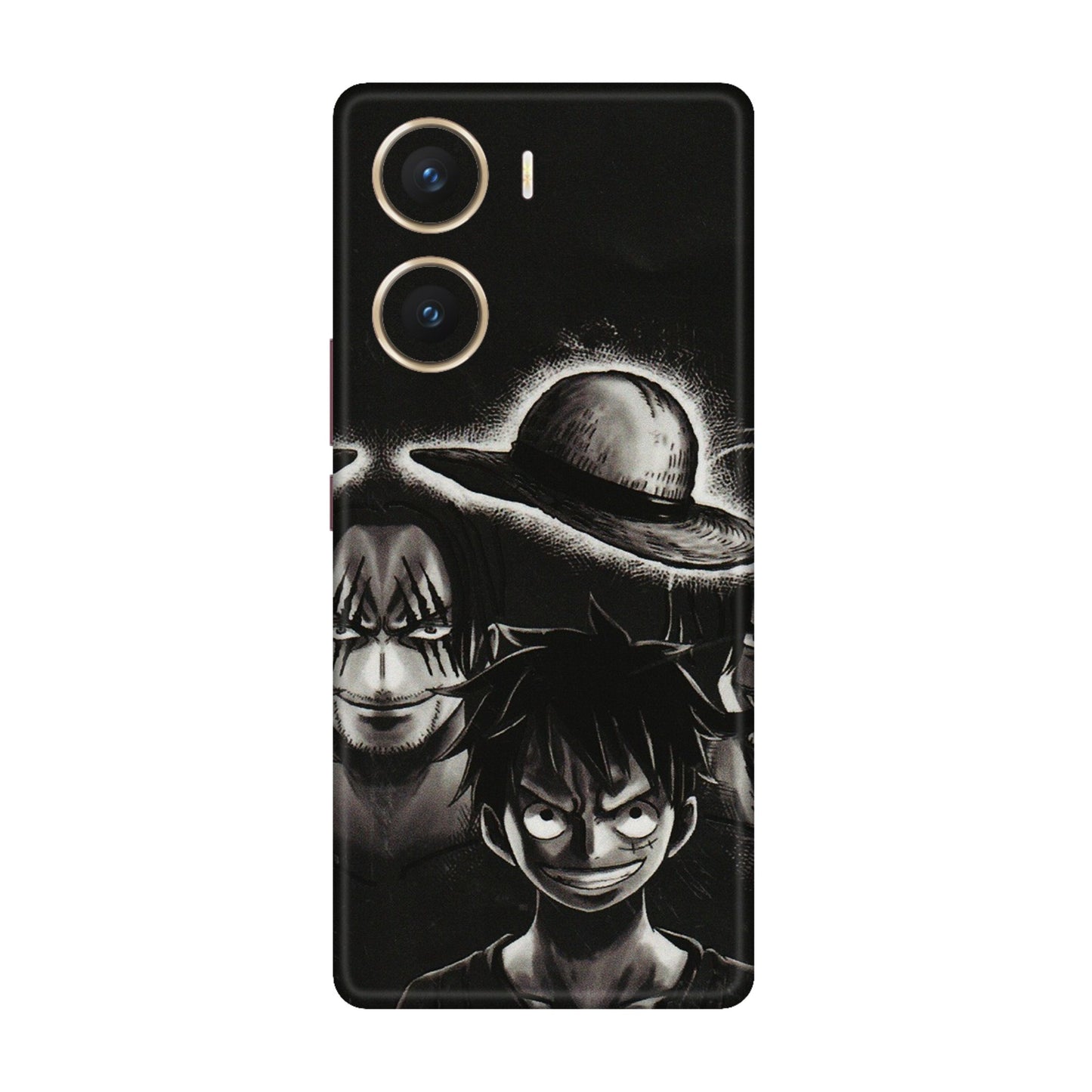 VIVO Z/V/X/T/U/S Series Phone Skins (All Models) - Black Luffy Hat - 3D Embossed Finish (L-57) Vivo V29e (5G)