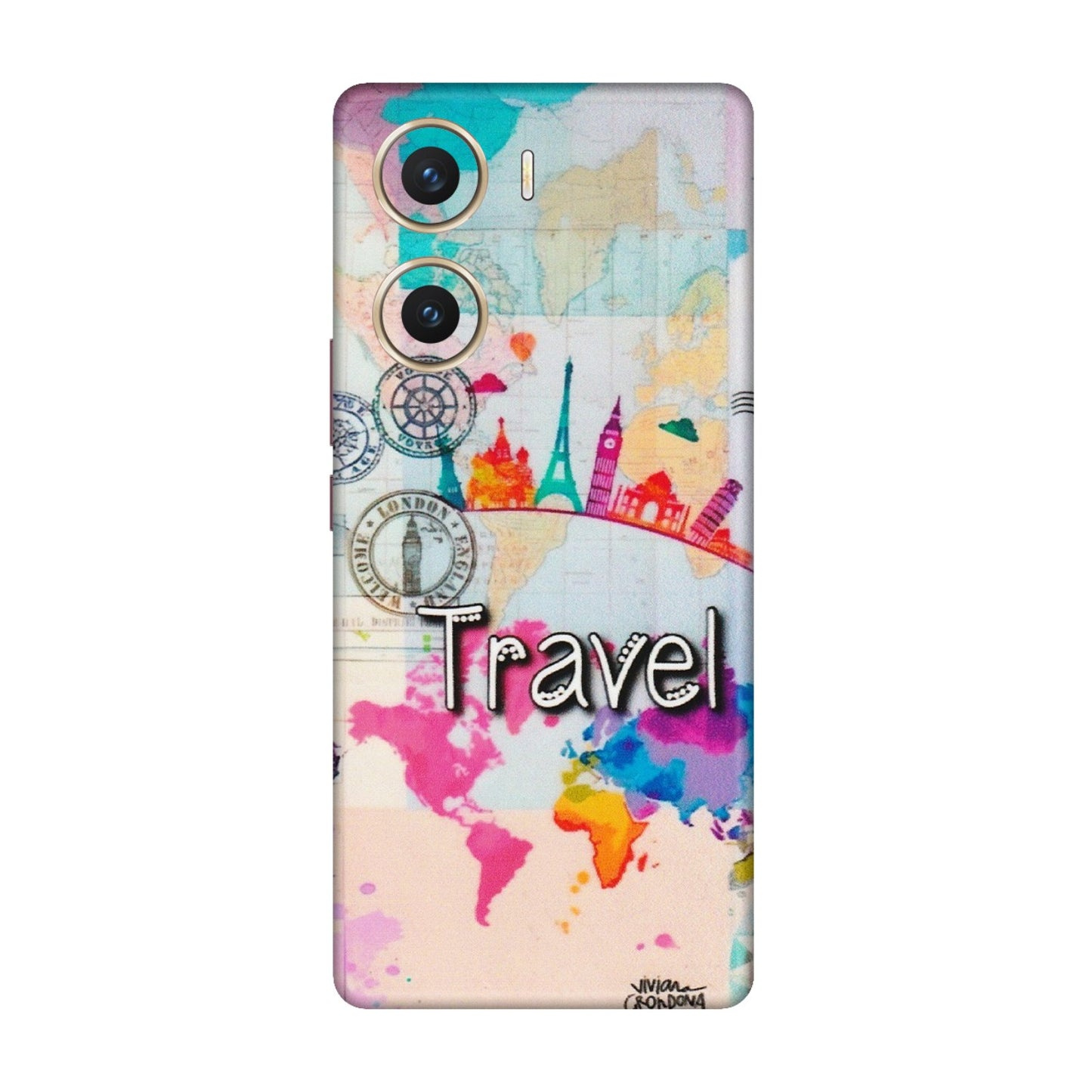 VIVO Z/V/X/T/U/S Series Phone Skins (All Models) - Travel The Wonders - Matte Finish (M-108) Vivo V29e (5G)