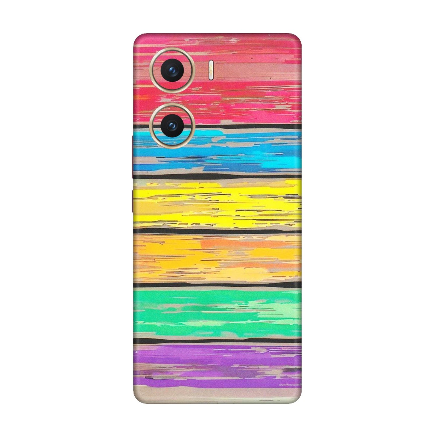 VIVO Z/V/X/T/U/S Series Phone Skins (All Models) - Multi Colour Wooden Wall - Matte Finish (M-96) Vivo V29e (5G)
