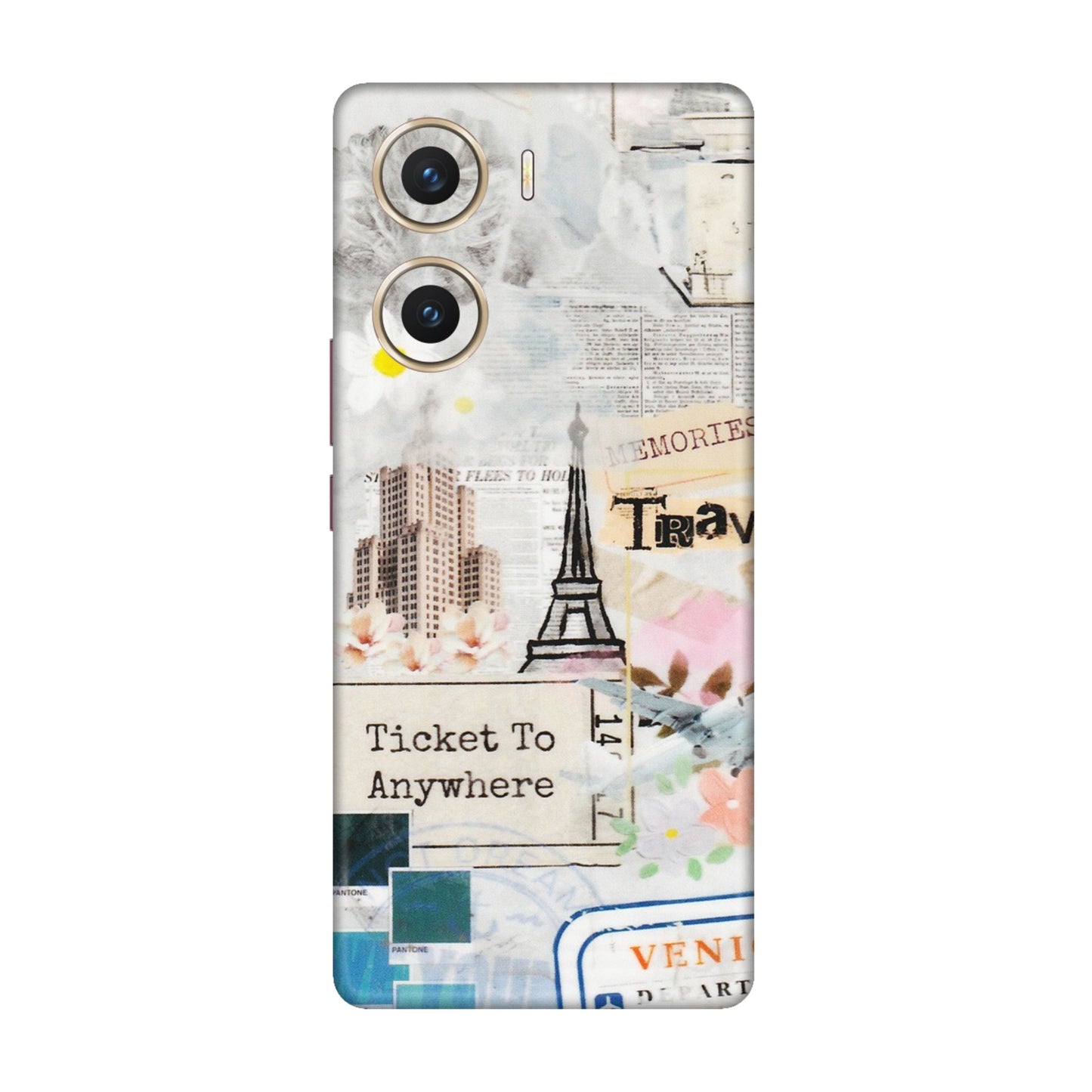 VIVO Z/V/X/T/U/S Series Phone Skins (All Models) - Travel Memories - Transparent Finish (T-09) Vivo V29e (5G)